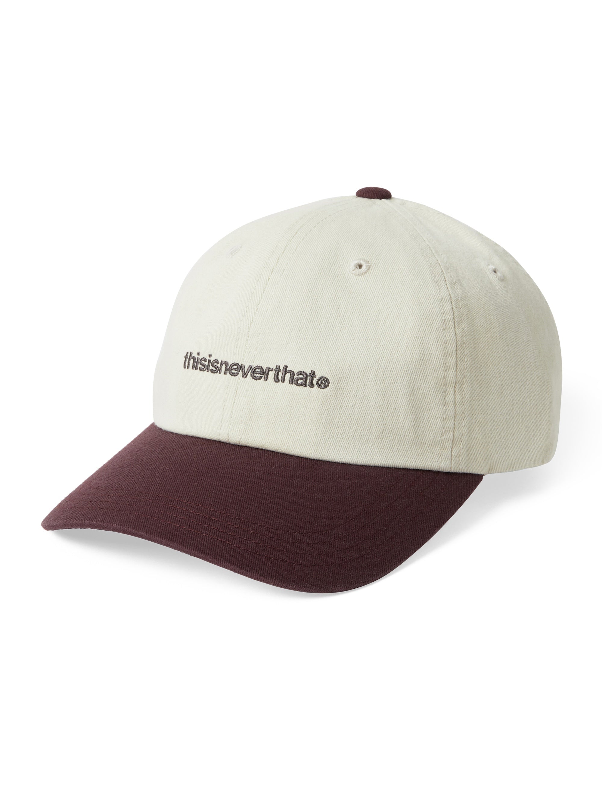 thisisneverthat - T-Logo Cap (Ivory/Burgundy) product image 1 | TRAB K-Fashion Australia