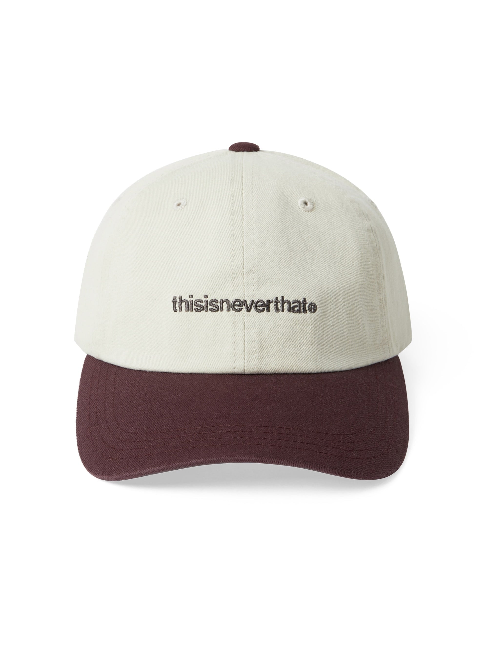 thisisneverthat - T-Logo Cap (Ivory/Burgundy) product image 2 | TRAB K-Fashion Australia