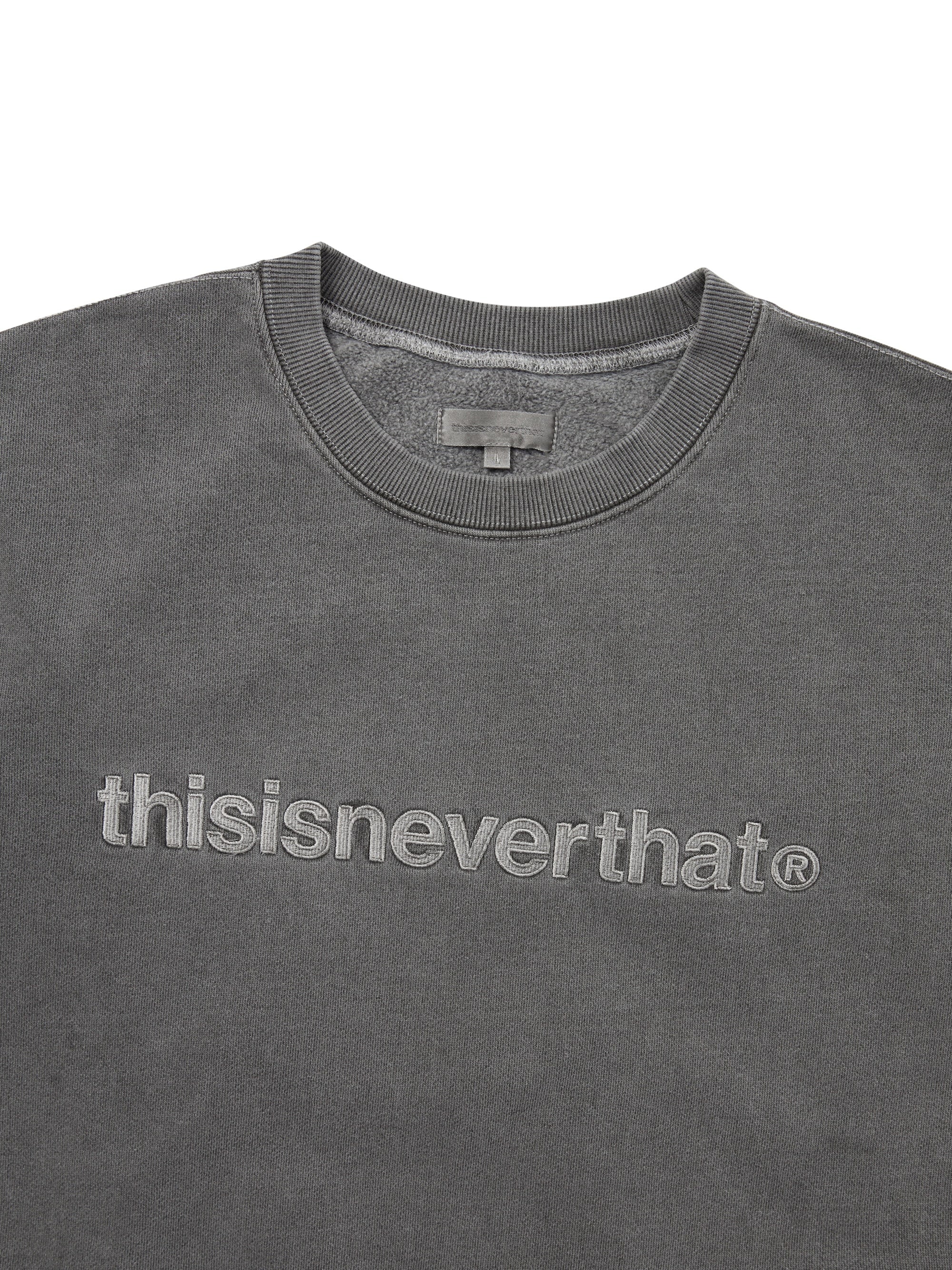 thisisneverthat - T-Logo Crewneck (Charcoal) product image 2 | TRAB K-Fashion Australia