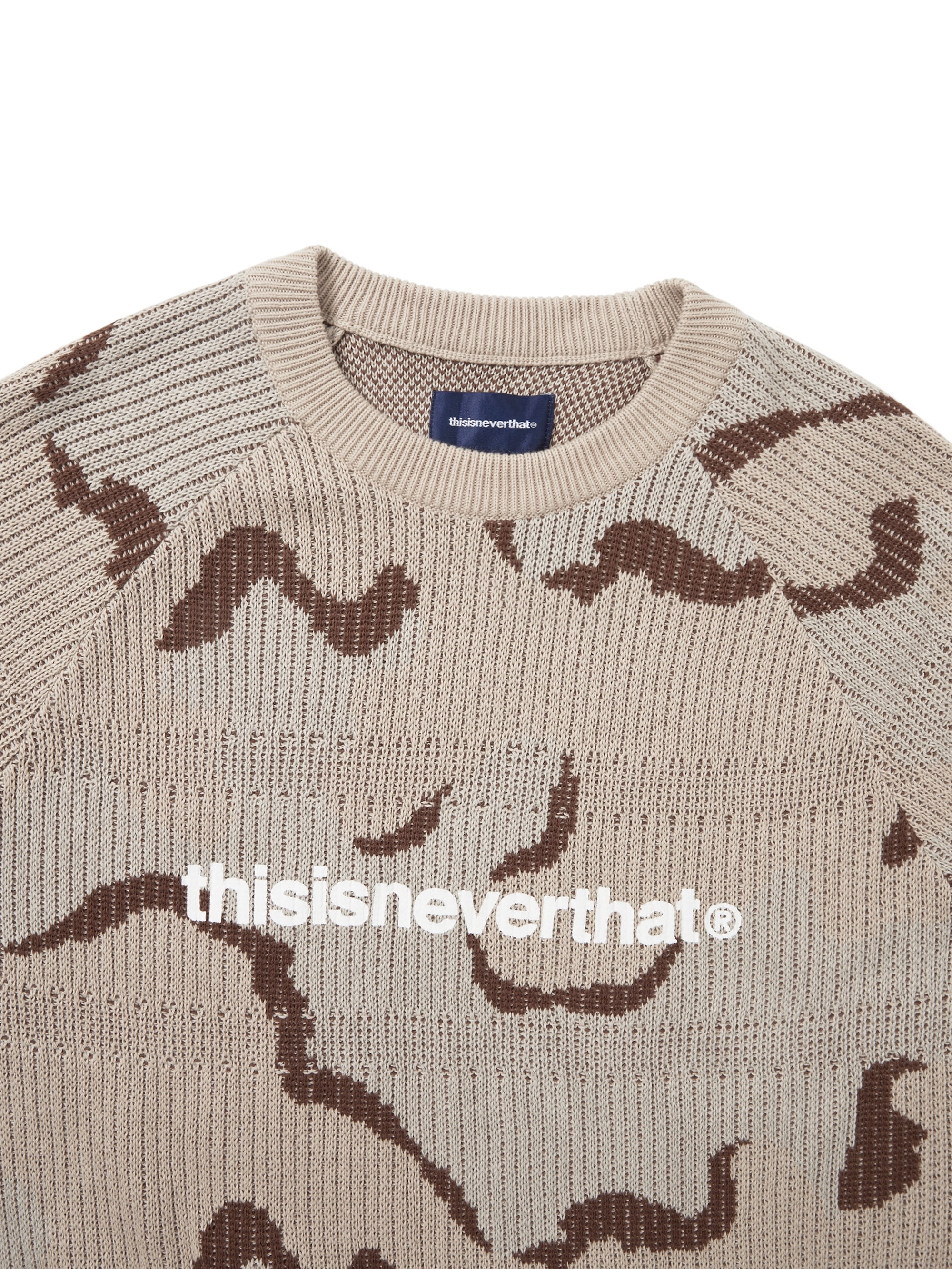 thisisneverthat - T-Logo Knit Sweater (Camo) product image 2 | TRAB K-Fashion Australia