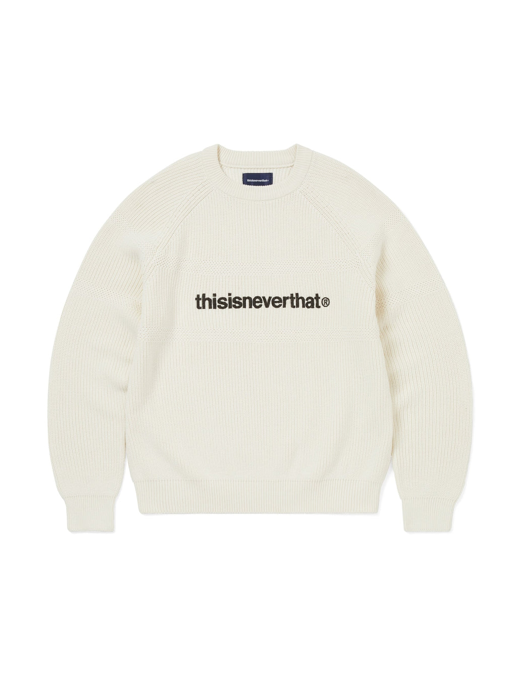 thisisneverthat - T-Logo Knit Sweater (White) product image 1 | TRAB K-Fashion Australia