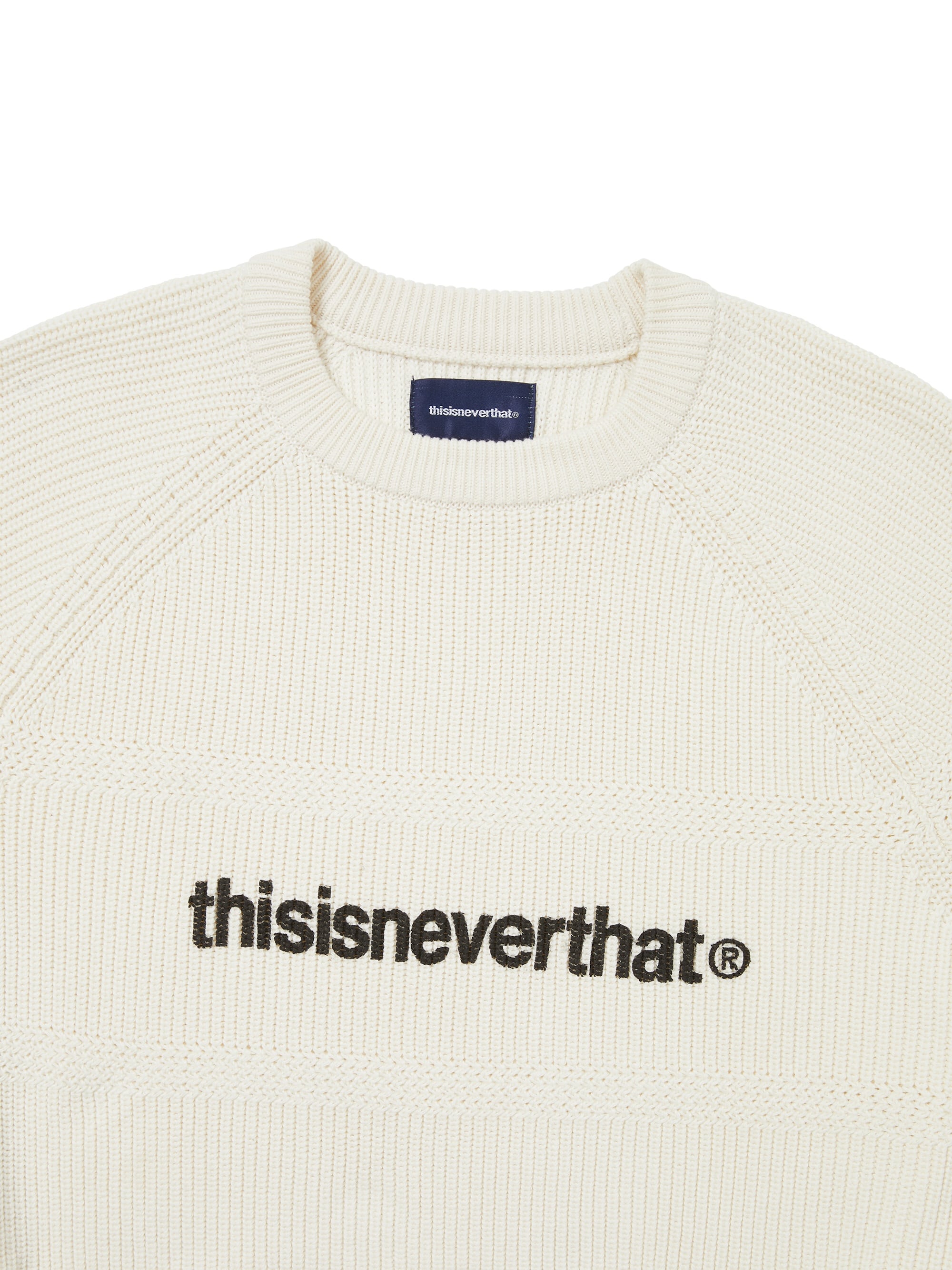 thisisneverthat - T-Logo Knit Sweater (White) product image 2 | TRAB K-Fashion Australia