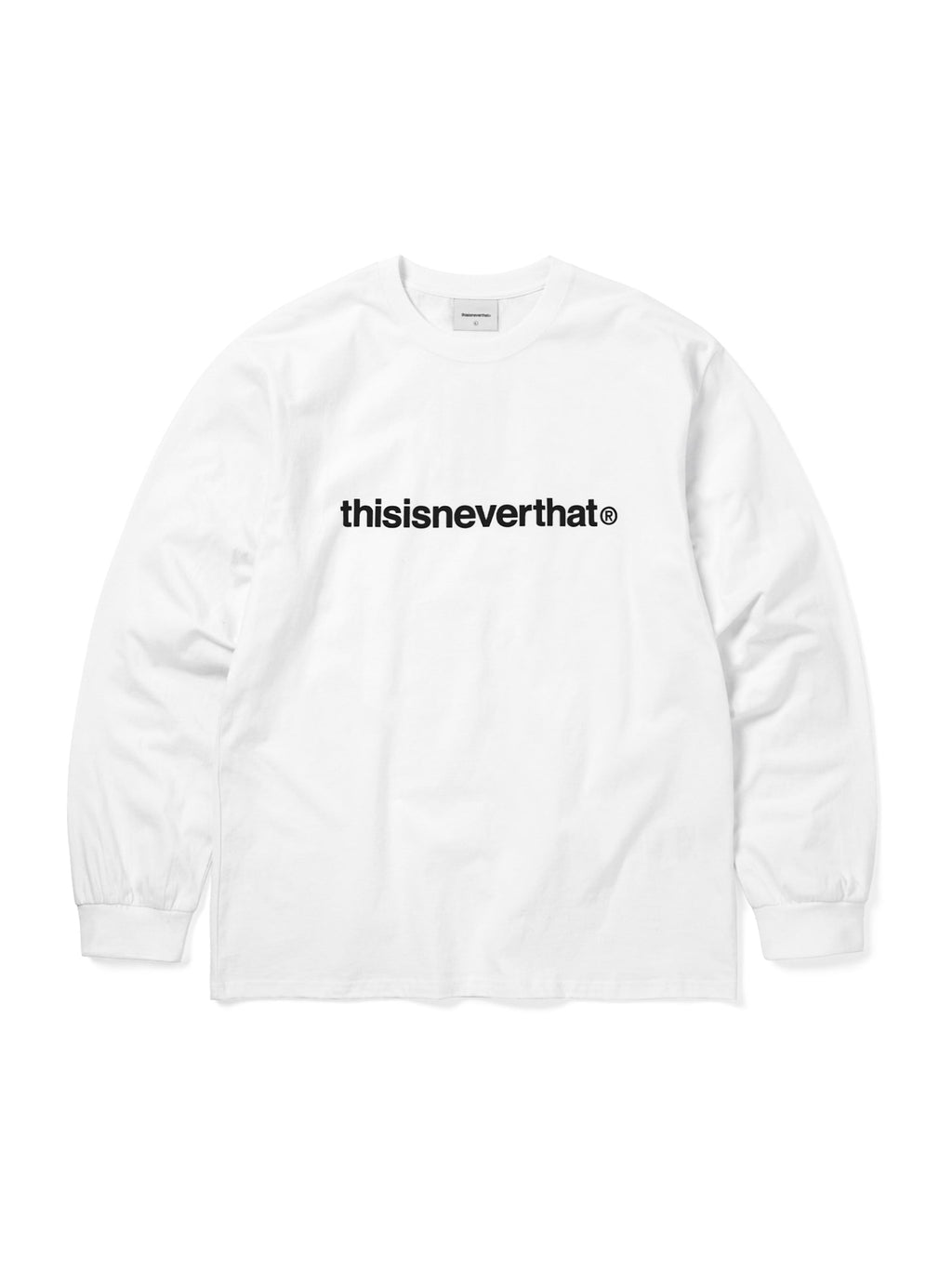 thisisneverthat - T-Logo L/S Tee (White) product image 1 | TRAB K-Fashion Australia