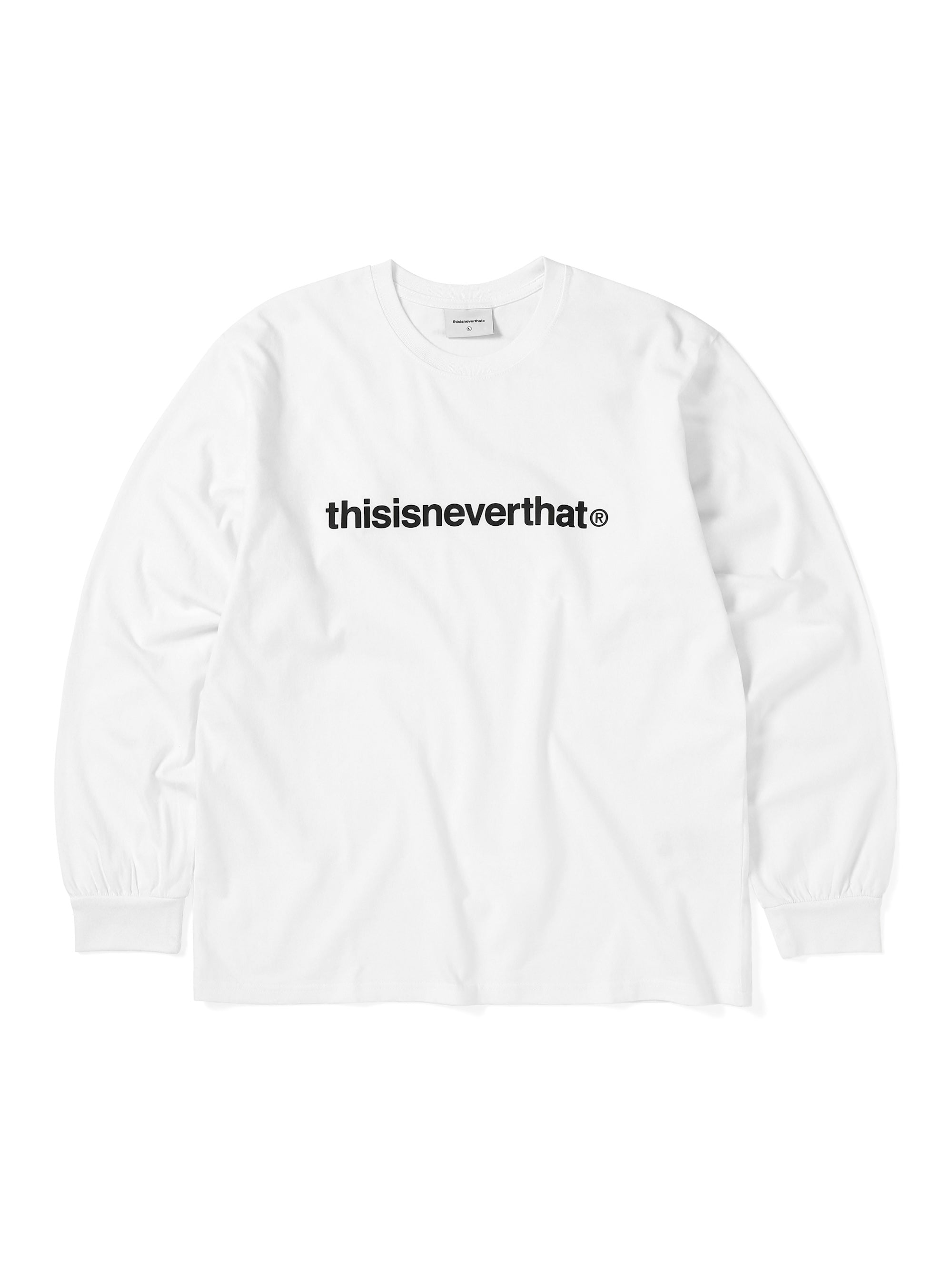 thisisneverthat - T-Logo L/S Tee (White) product image 1 | TRAB K-Fashion Australia