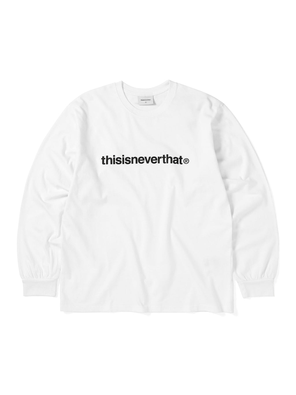 thisisneverthat - T-Logo L/S Tee (White) product image 1 | TRAB K-Fashion Australia