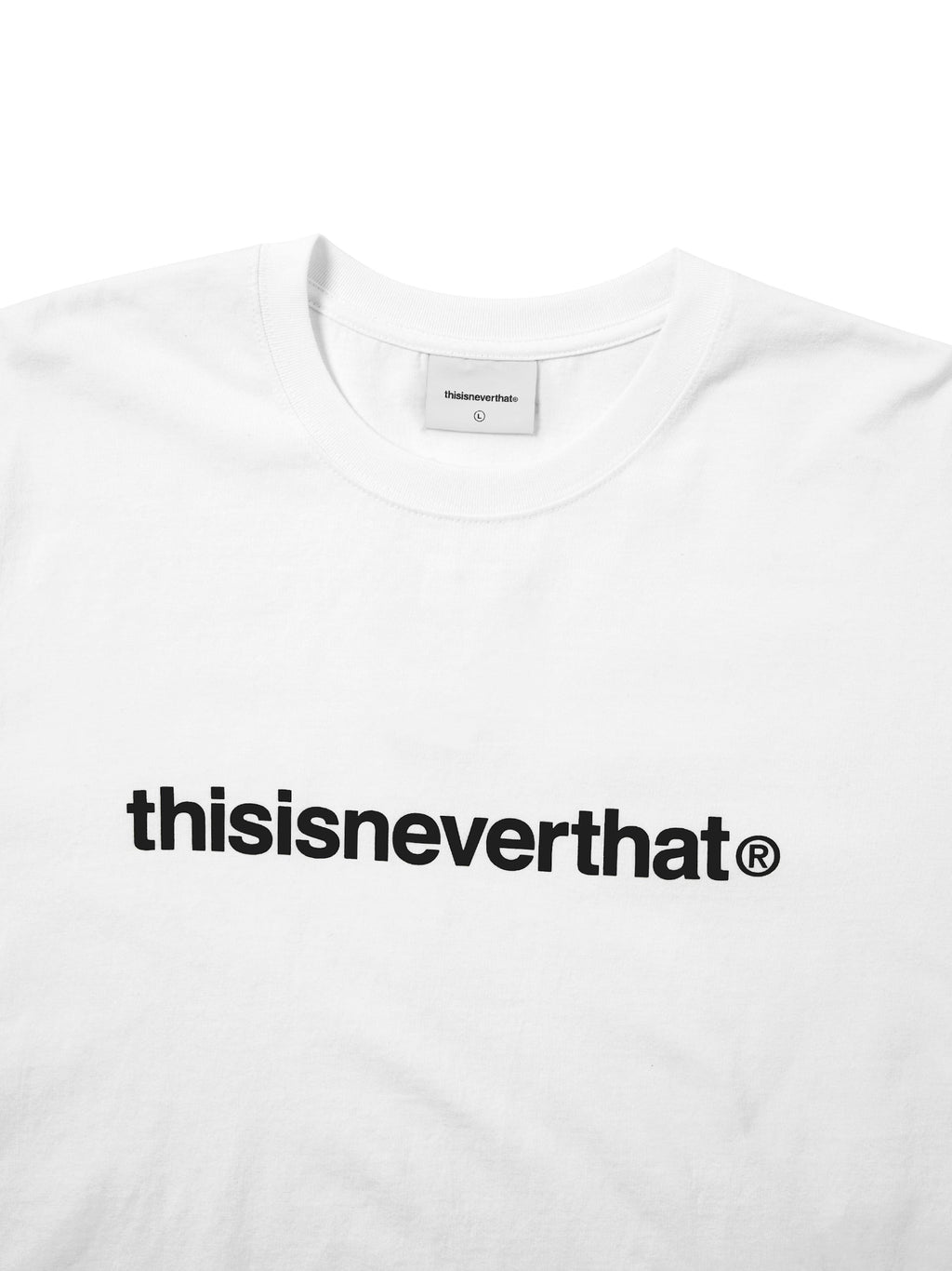 thisisneverthat - T-Logo L/S Tee (White) product image 2 | TRAB K-Fashion Australia