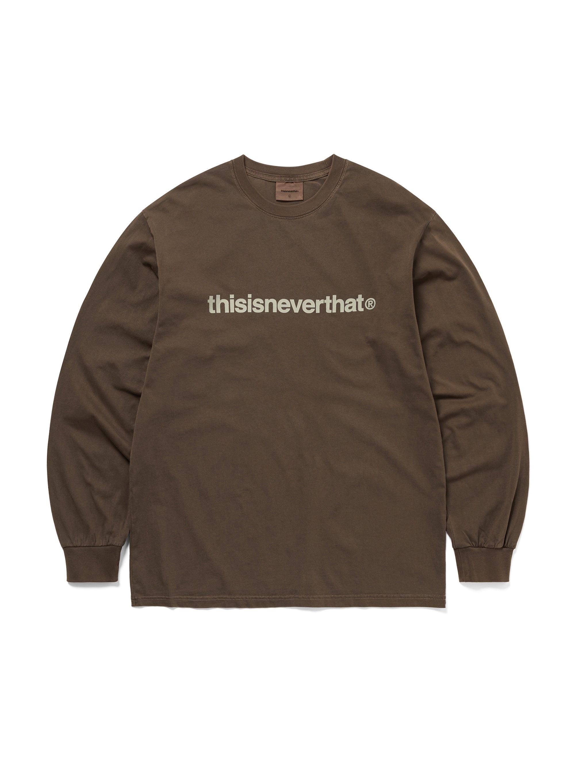 thisisneverthat - T-Logo L/S Tee (Heather Chocolate) product image 1 | TRAB K-Fashion Australia
