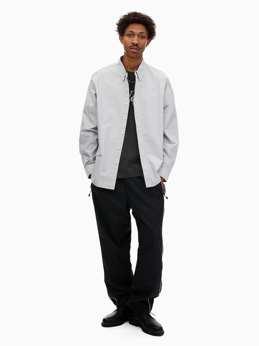 thisisneverthat - T-Logo Oxford Shirt (Grey) product image 5 | TRAB K-Fashion Australia