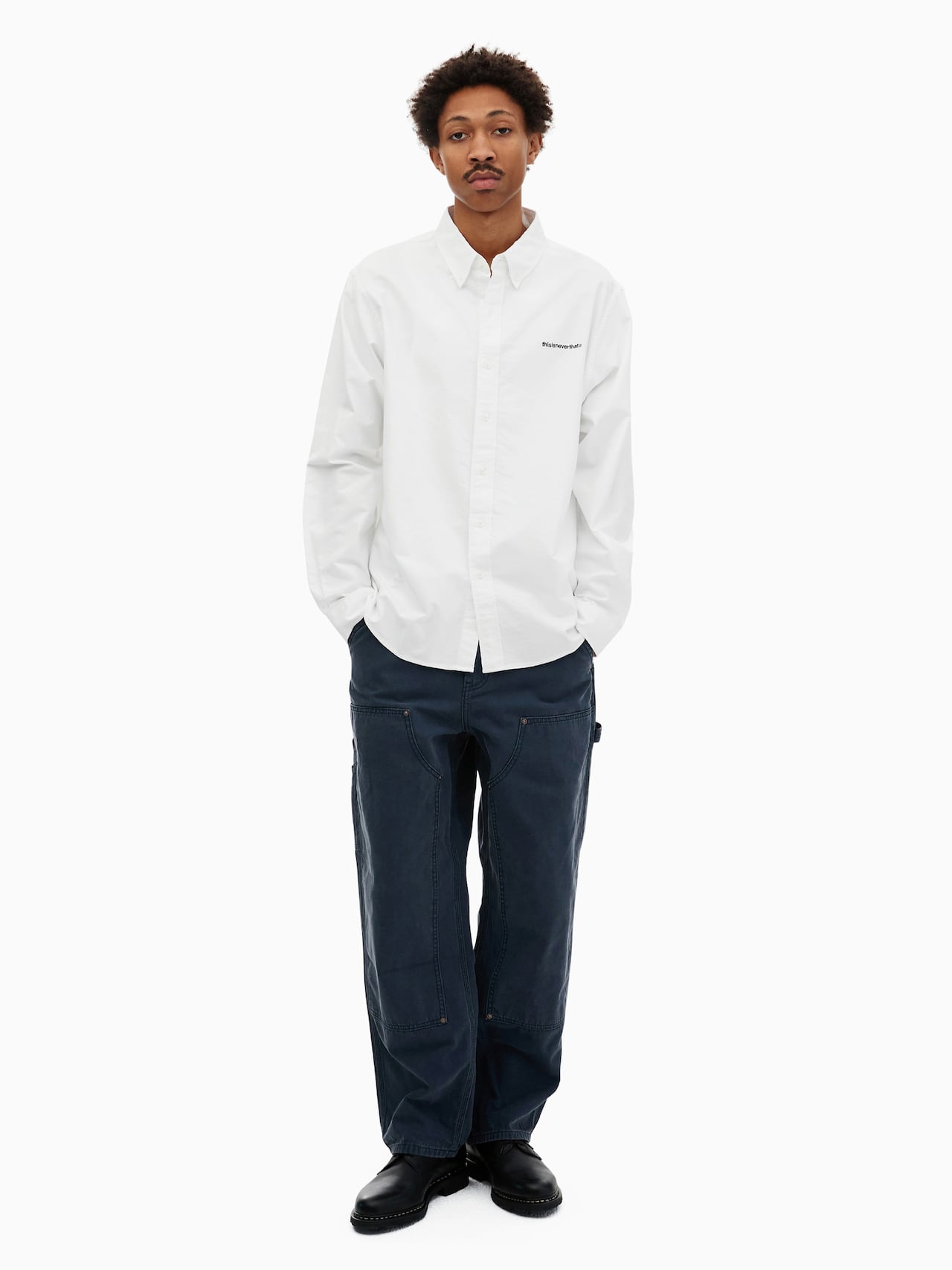 thisisneverthat - T-Logo Oxford Shirt (White) product image 7 | TRAB K-Fashion Australia