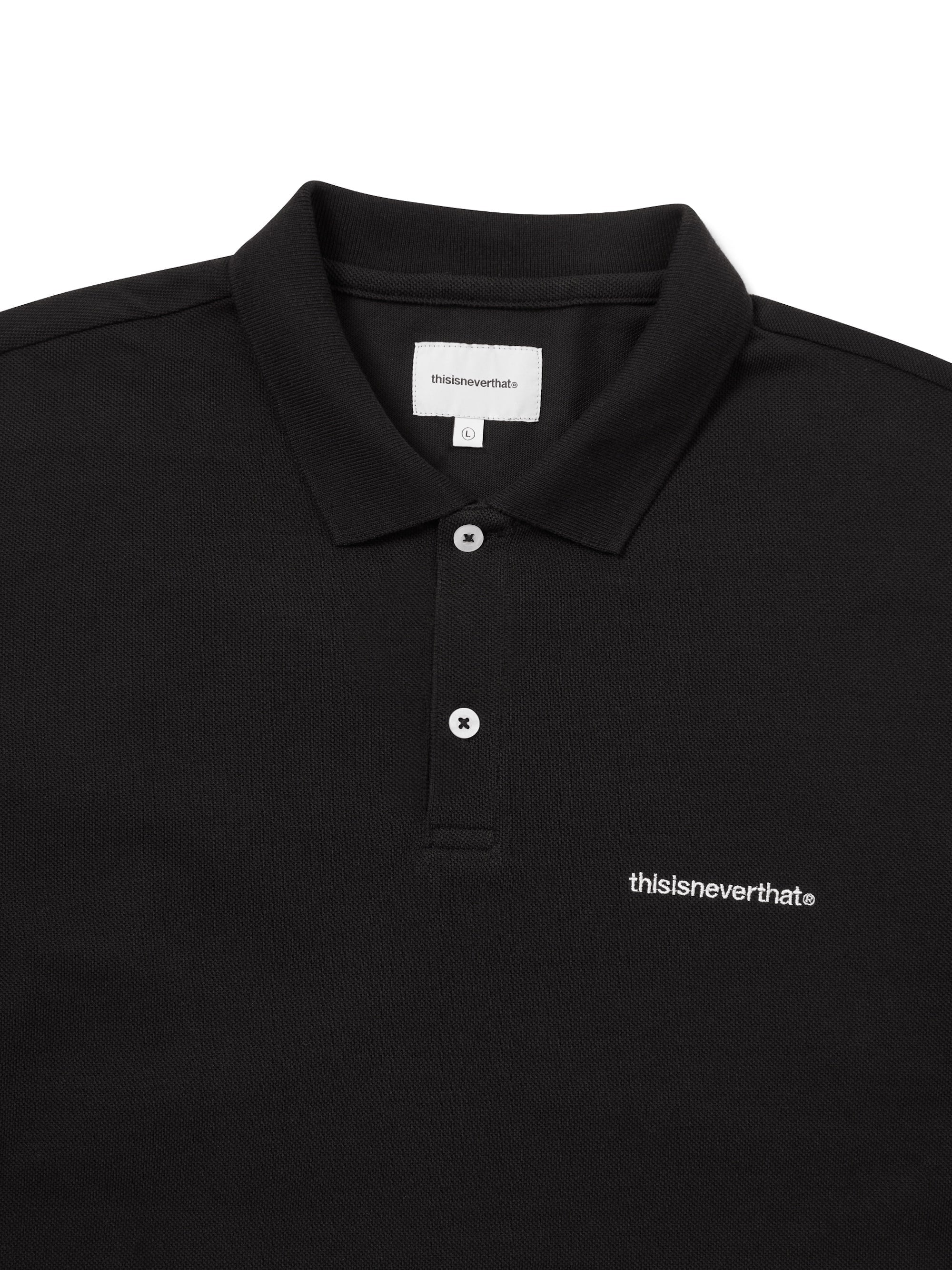 thisisneverthat - T-Logo S/S Jersey Polo (Black) product image 2 | TRAB K-Fashion Australia