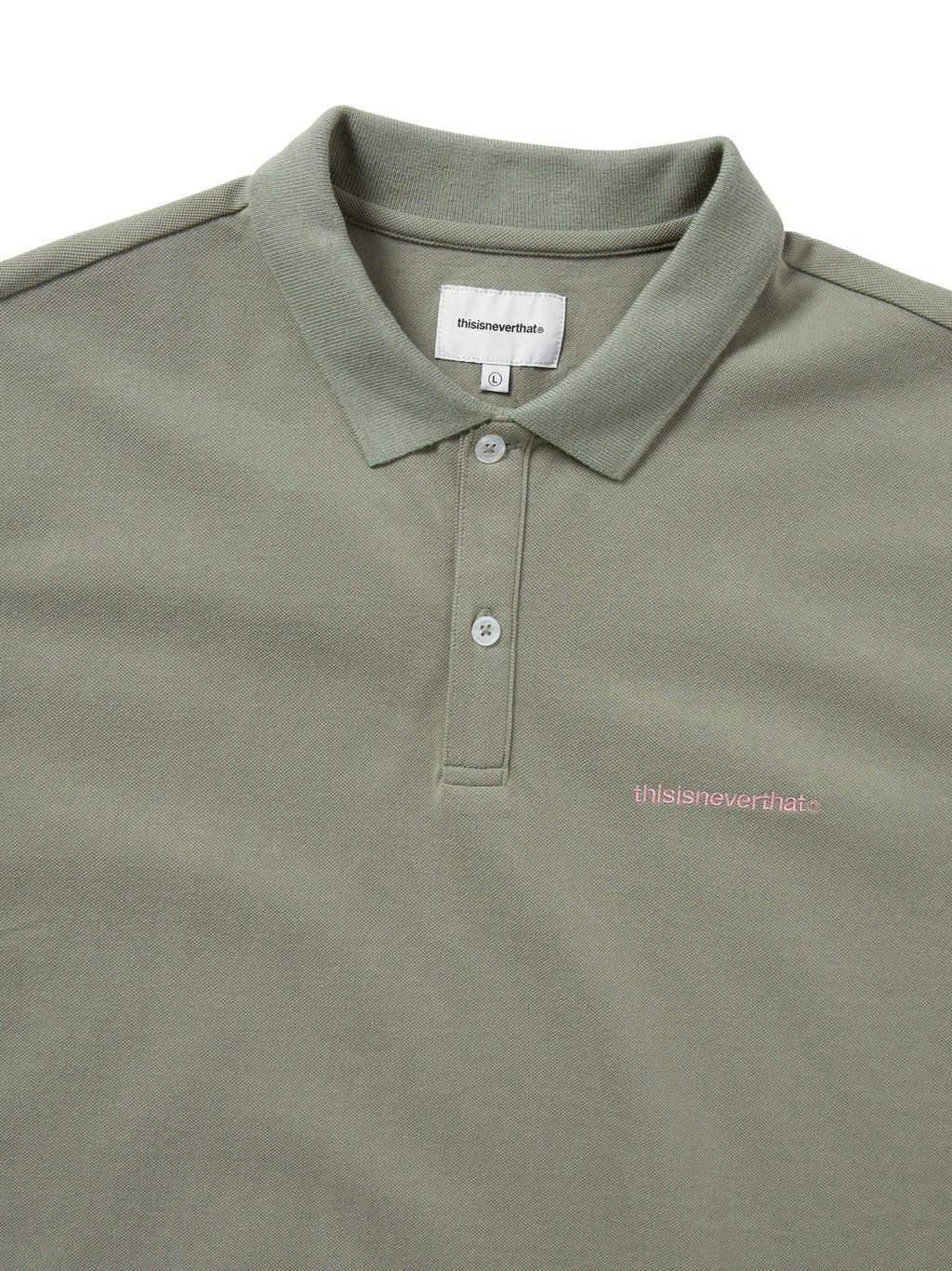 thisisneverthat - T-Logo S/S Jersey Polo (Light Olive) product image 2 | TRAB K-Fashion Australia