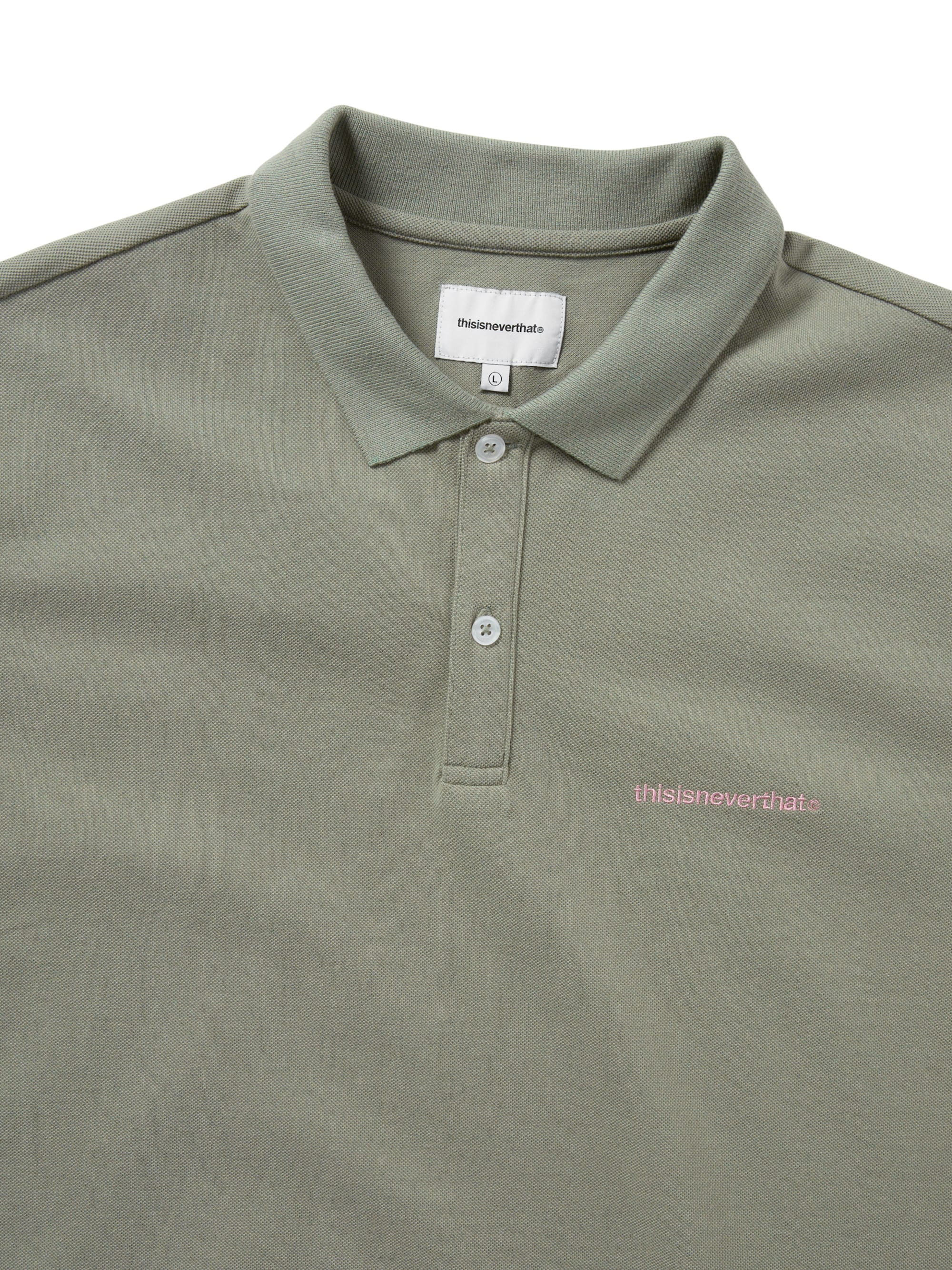 thisisneverthat - T-Logo S/S Jersey Polo (Light Olive) product image 2 | TRAB K-Fashion Australia
