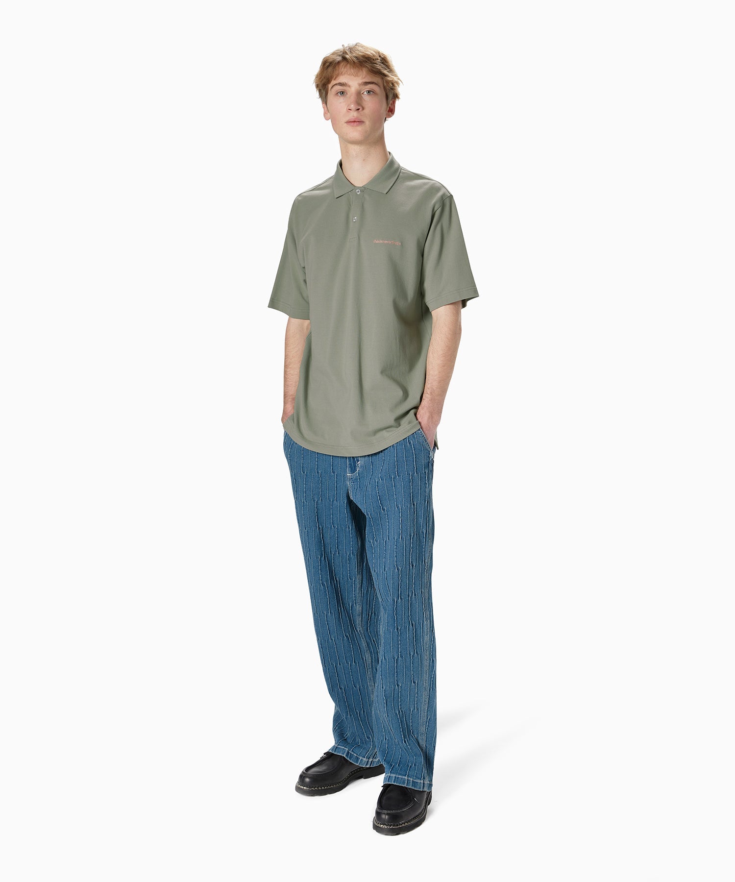 thisisneverthat - T-Logo S/S Jersey Polo (Light Olive) product image 4 | TRAB K-Fashion Australia