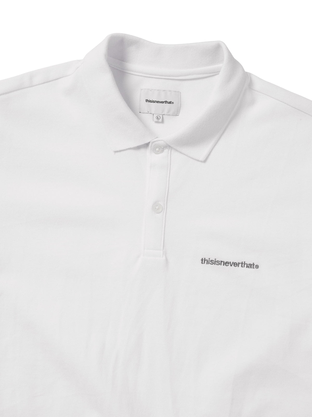 thisisneverthat - T-Logo S/S Jersey Polo (White) product image 2 | TRAB K-Fashion Australia