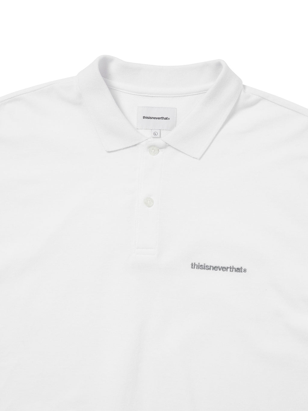 thisisneverthat - T-Logo S/S Jersey Polo (White) product image 2 | TRAB K-Fashion Australia