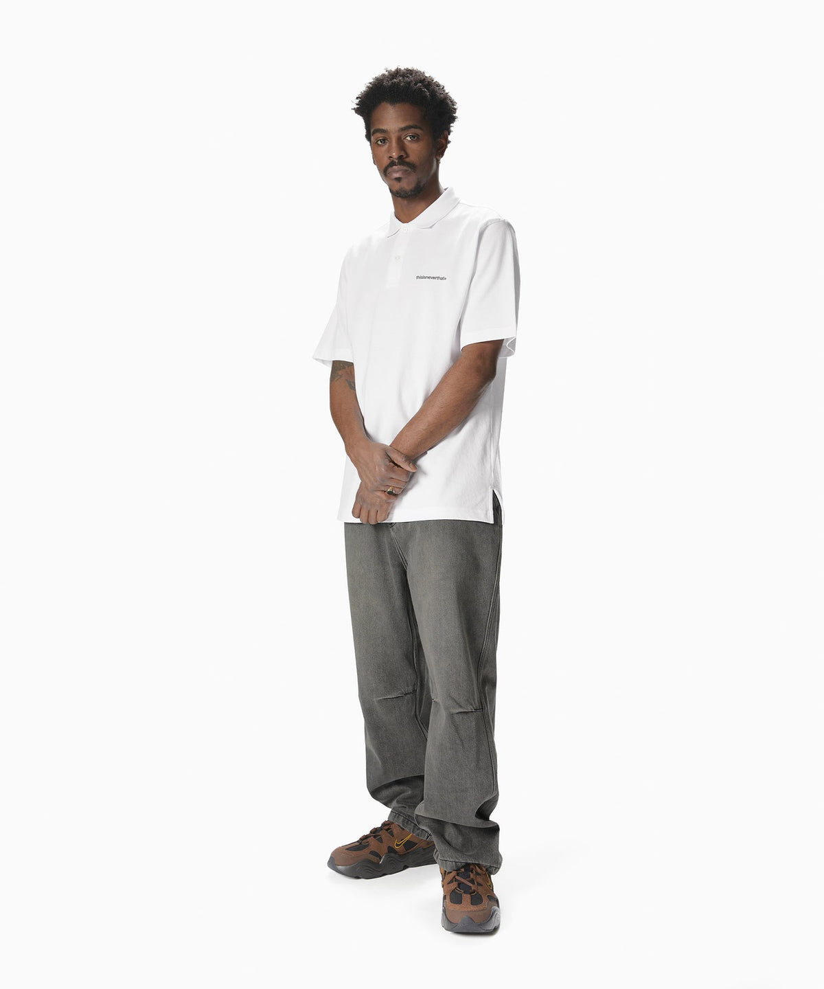 thisisneverthat - T-Logo S/S Jersey Polo (White) product image 4 | TRAB K-Fashion Australia