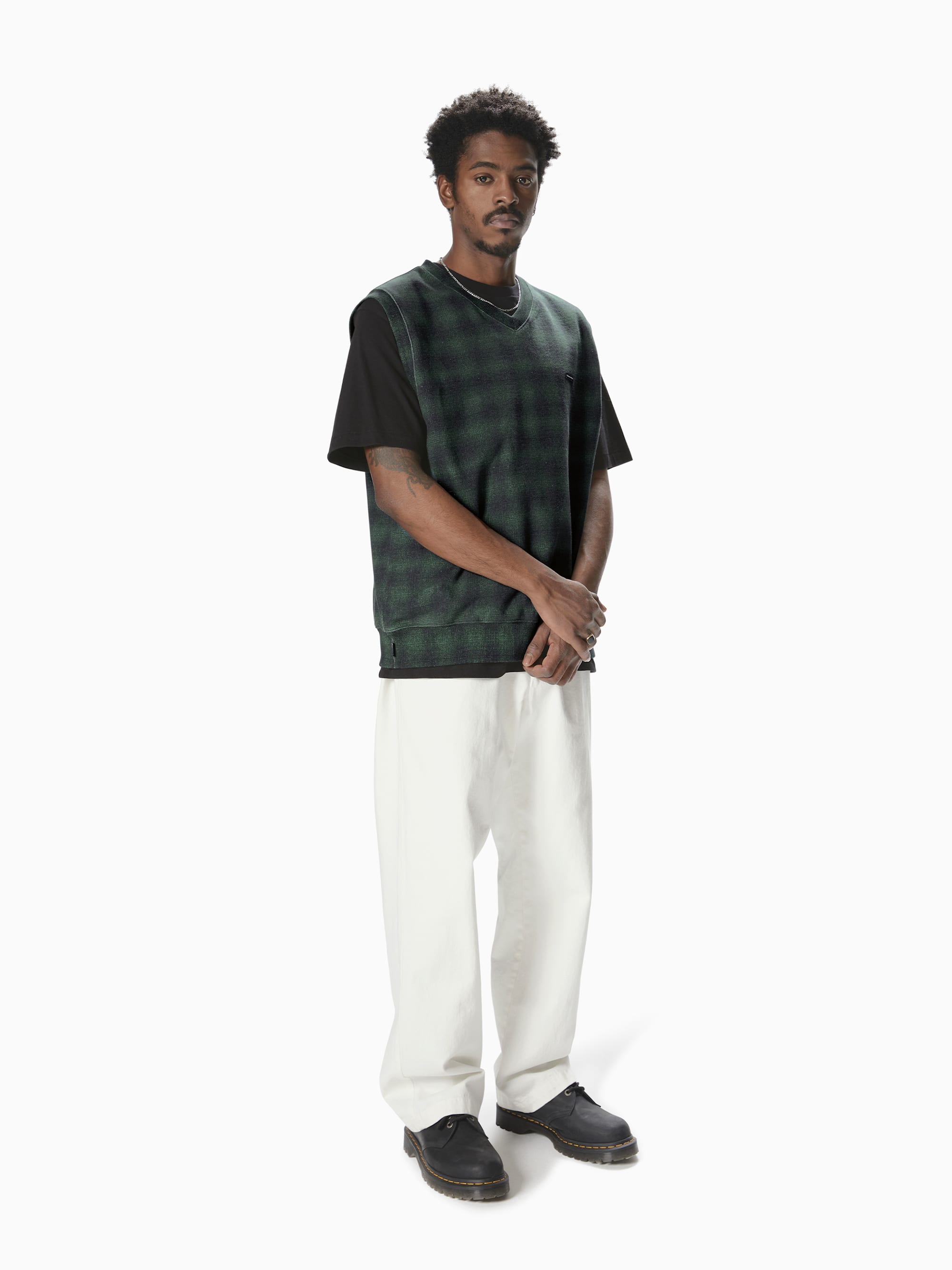 thisisneverthat - T.N.T. Classic HDP V Neck Vest (Heather Plaid) product image 6 | TRAB K-Fashion Australia