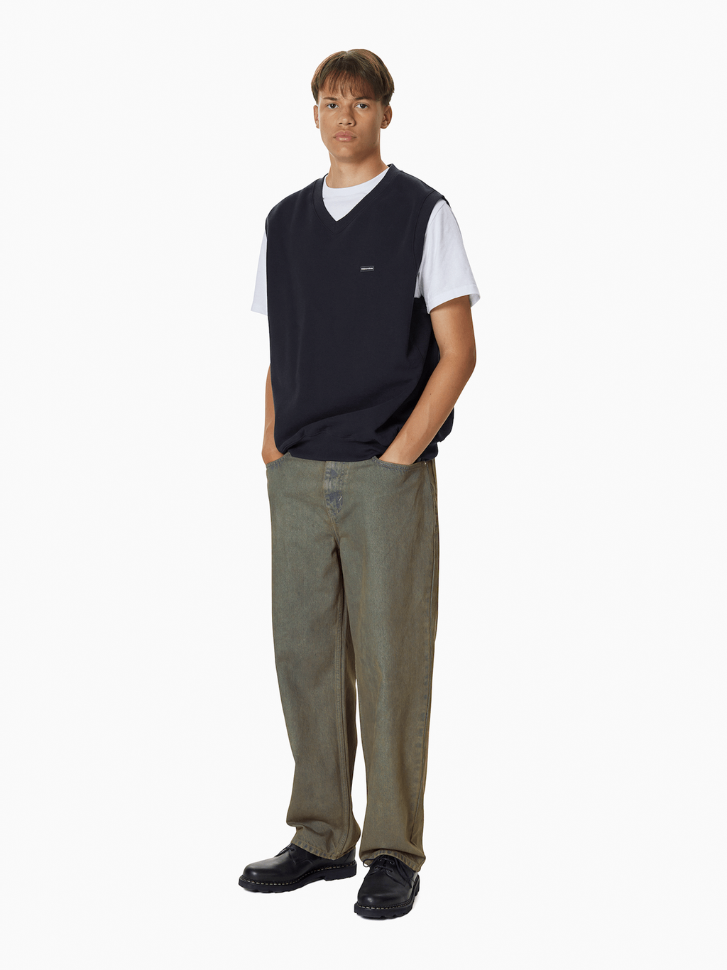 thisisneverthat - (FW24) T.N.T. Classic HDP V Neck Vest (Navy) product image 6 | TRAB K-Fashion Australia