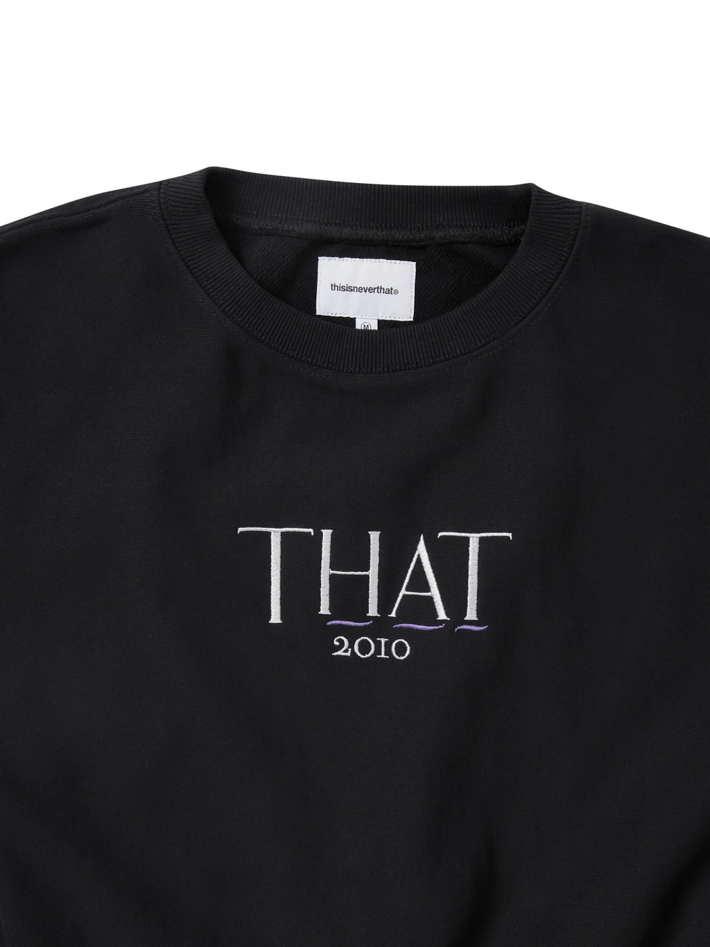 thisisneverthat - THAT 2010 W Crewneck (Black) product image 2 | TRAB K-Fashion Australia