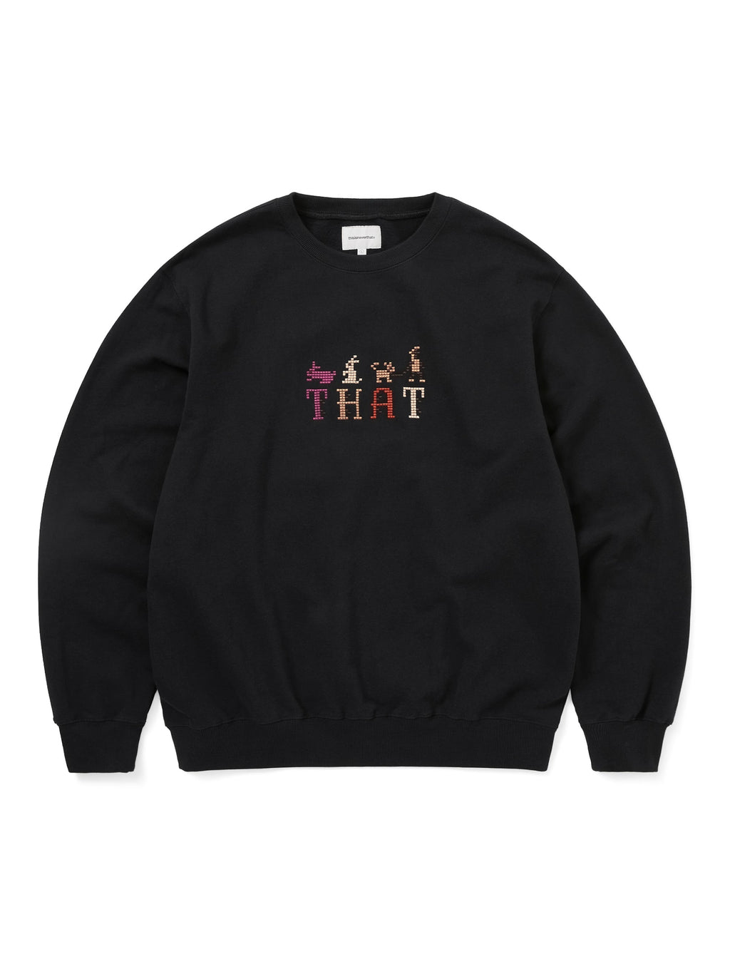 thisisneverthat - THAT Embroidered Crewneck (Black) product image 1 | TRAB K-Fashion Australia
