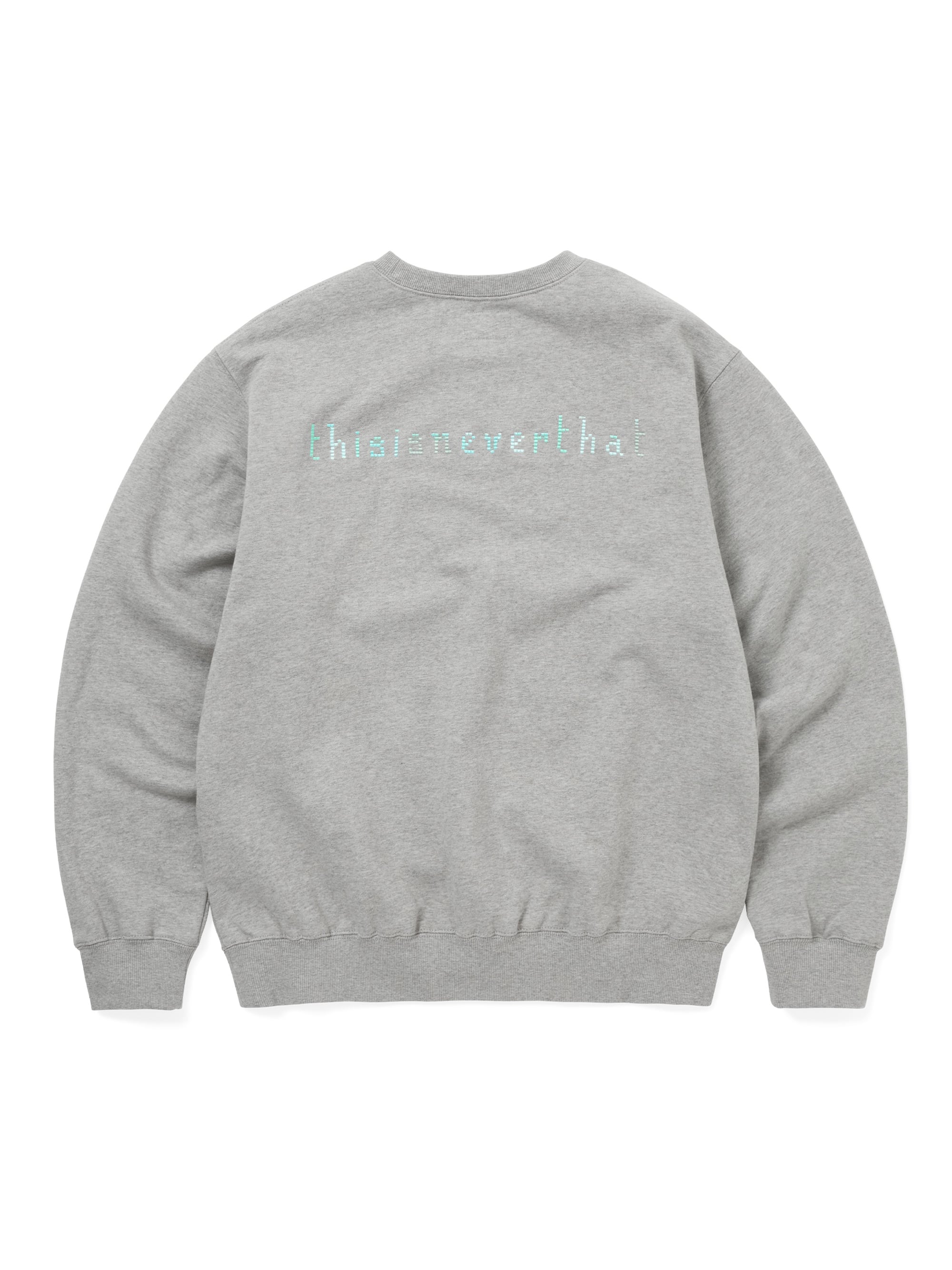 thisisneverthat - THAT Embroidered Crewneck Dark Heather (Grey) product image 4 | TRAB K-Fashion Australia