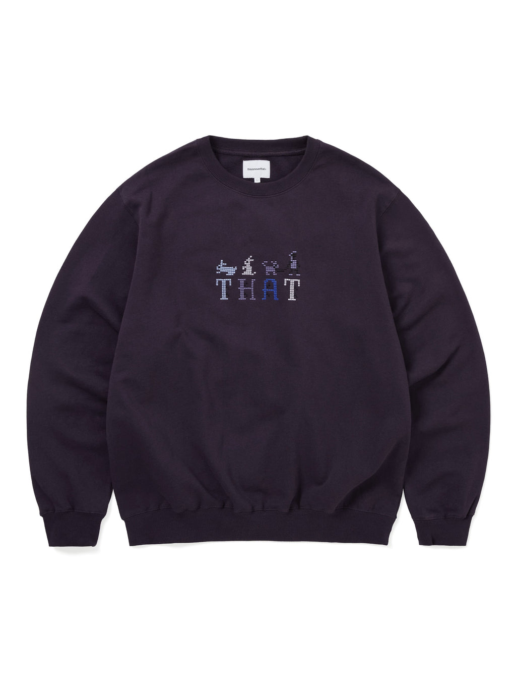 thisisneverthat - THAT Embroidered Crewneck (Dark Purple) product image 1 | TRAB K-Fashion Australia