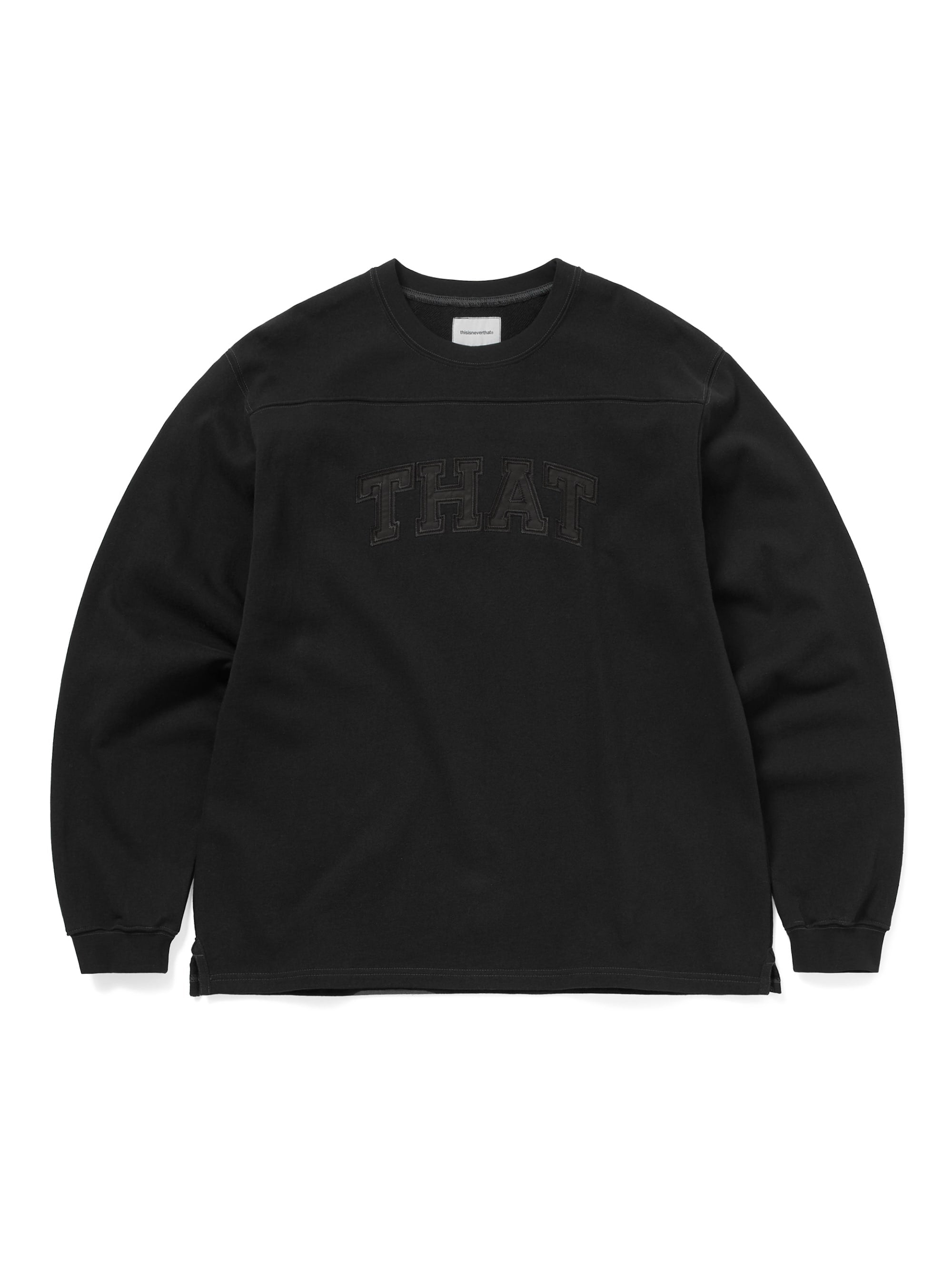 thisisneverthat - THAT Panelled Crewneck (Deep Black) product image 1 | TRAB K-Fashion Australia