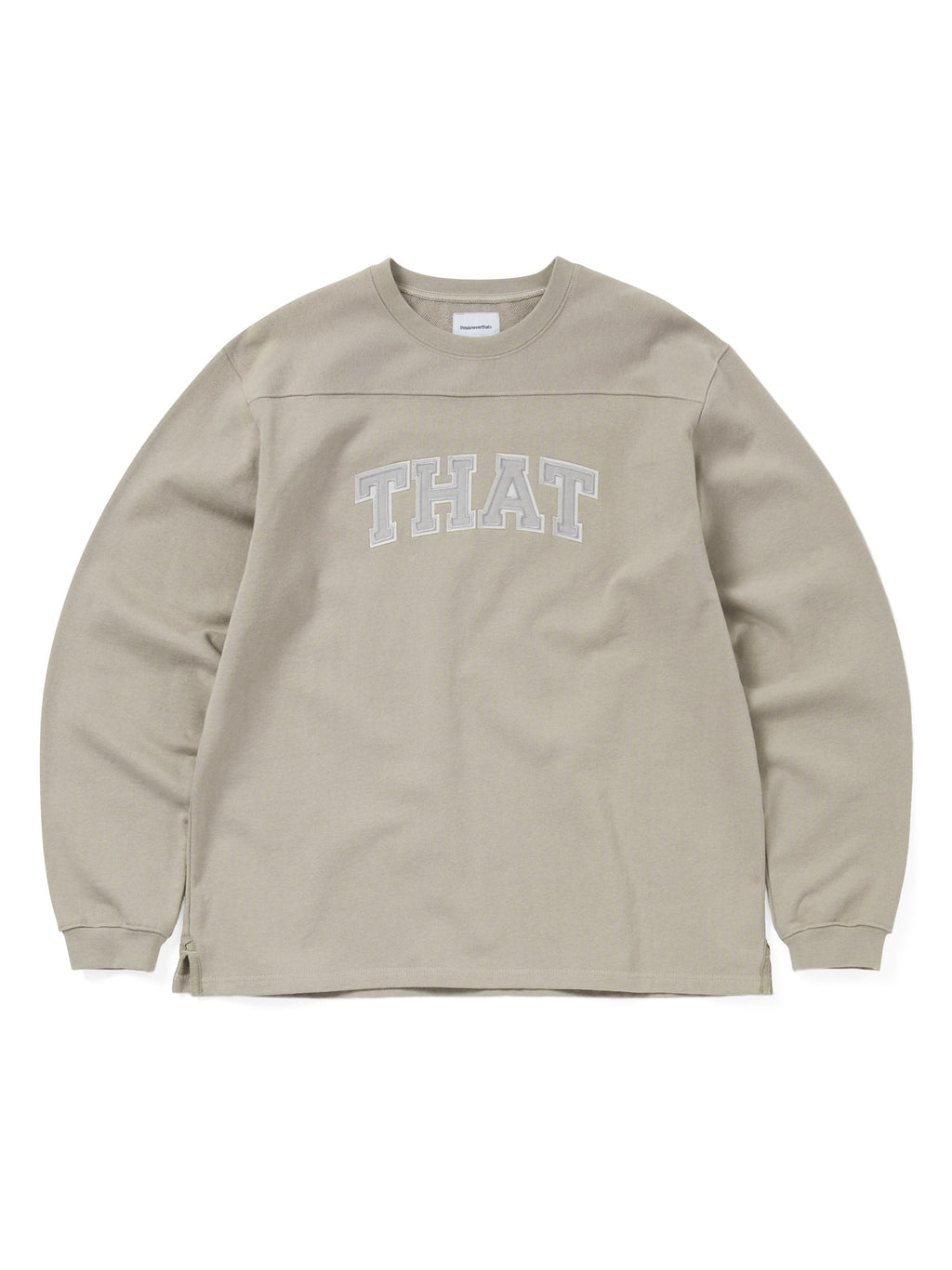 thisisneverthat - THAT Panelled Crewneck (Deep Beige) product image 1 | TRAB K-Fashion Australia
