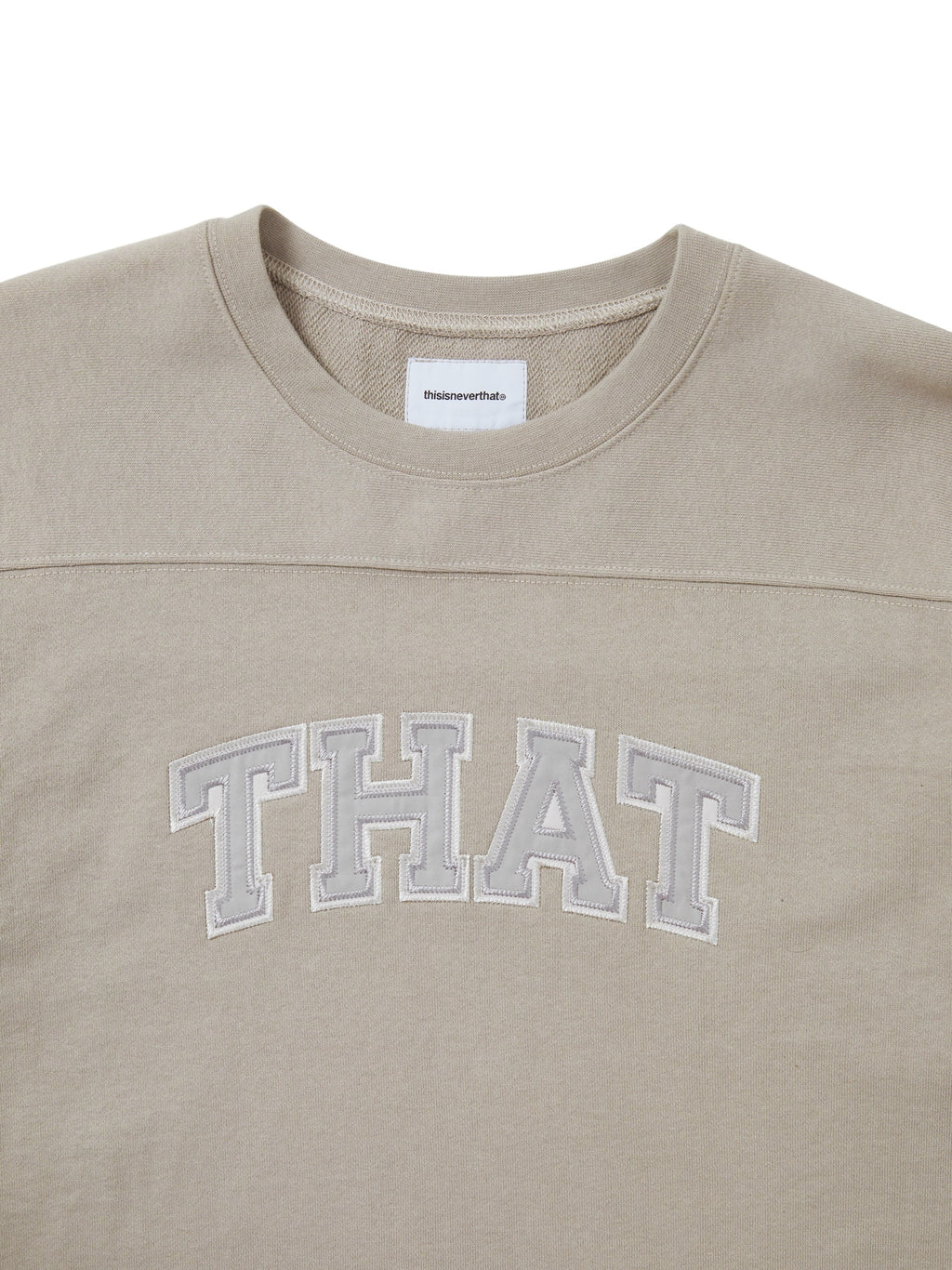 thisisneverthat - THAT Panelled Crewneck (Deep Beige) product image 2 | TRAB K-Fashion Australia
