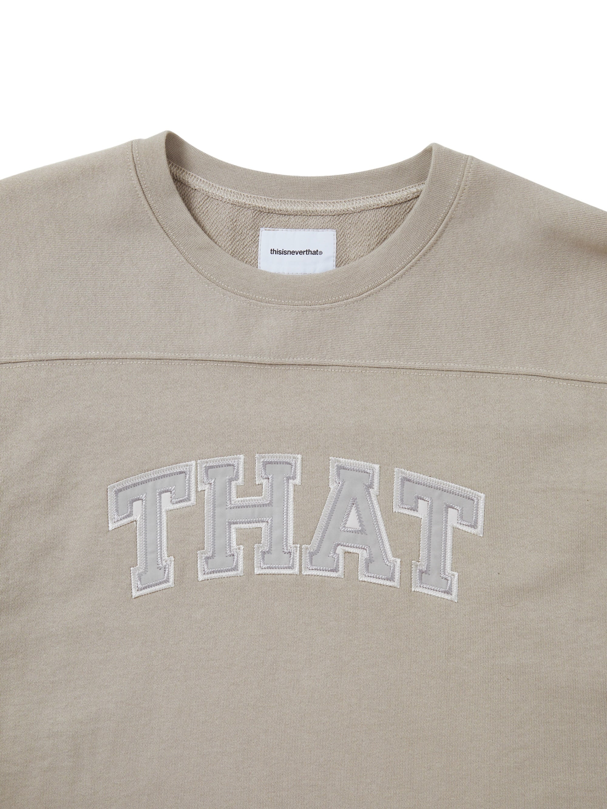 thisisneverthat - THAT Panelled Crewneck (Deep Beige) product image 2 | TRAB K-Fashion Australia
