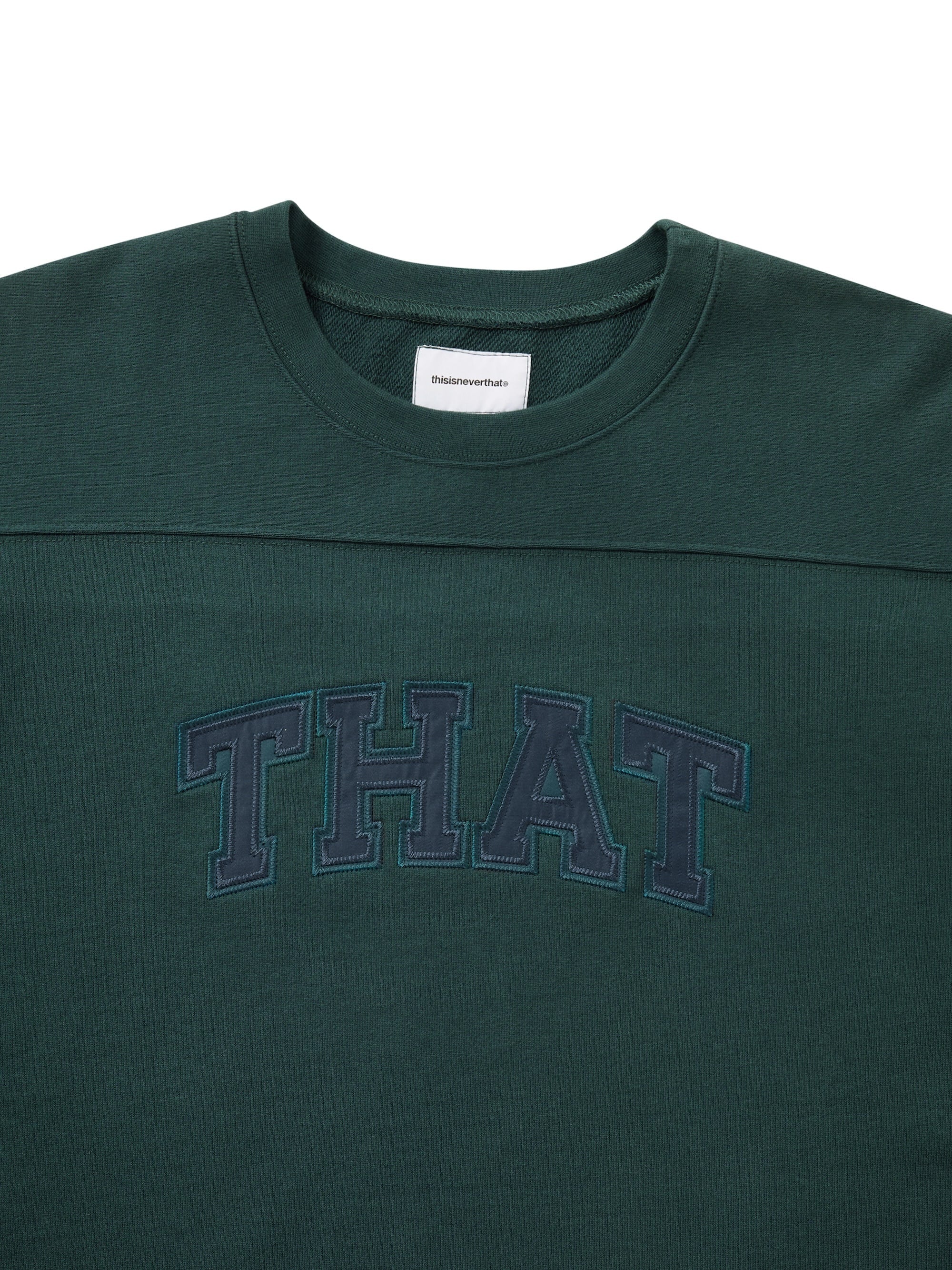 thisisneverthat - THAT Panelled Crewneck (Sea Green) product image 2 | TRAB K-Fashion Australia