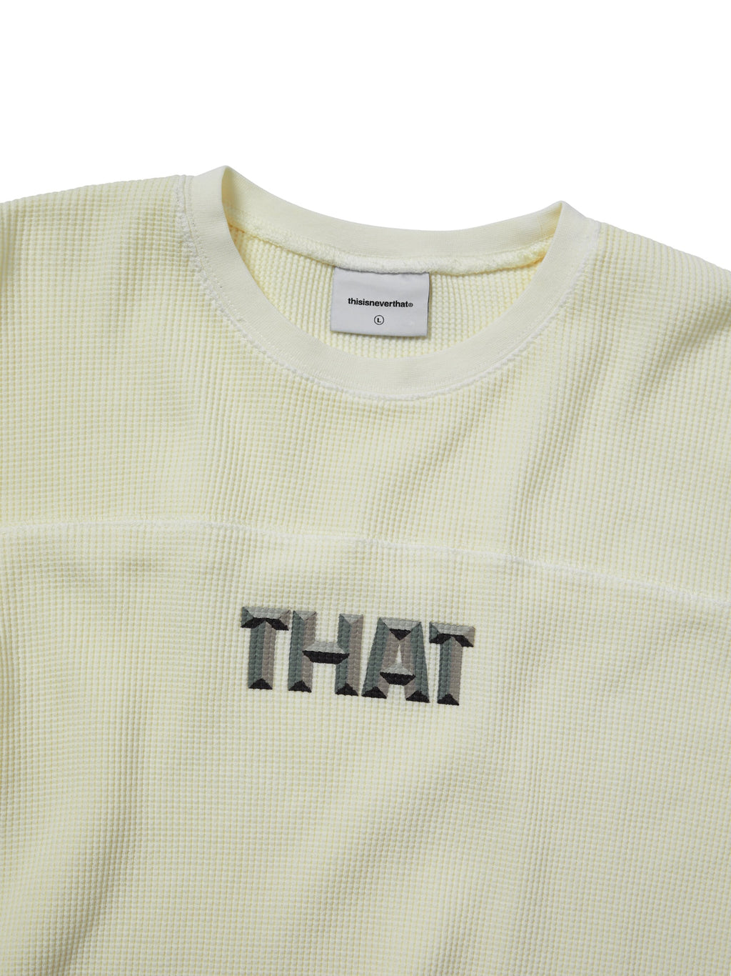 thisisneverthat - THAT Waffle L/S Tee (Ivory) product image 2 | TRAB K-Fashion Australia