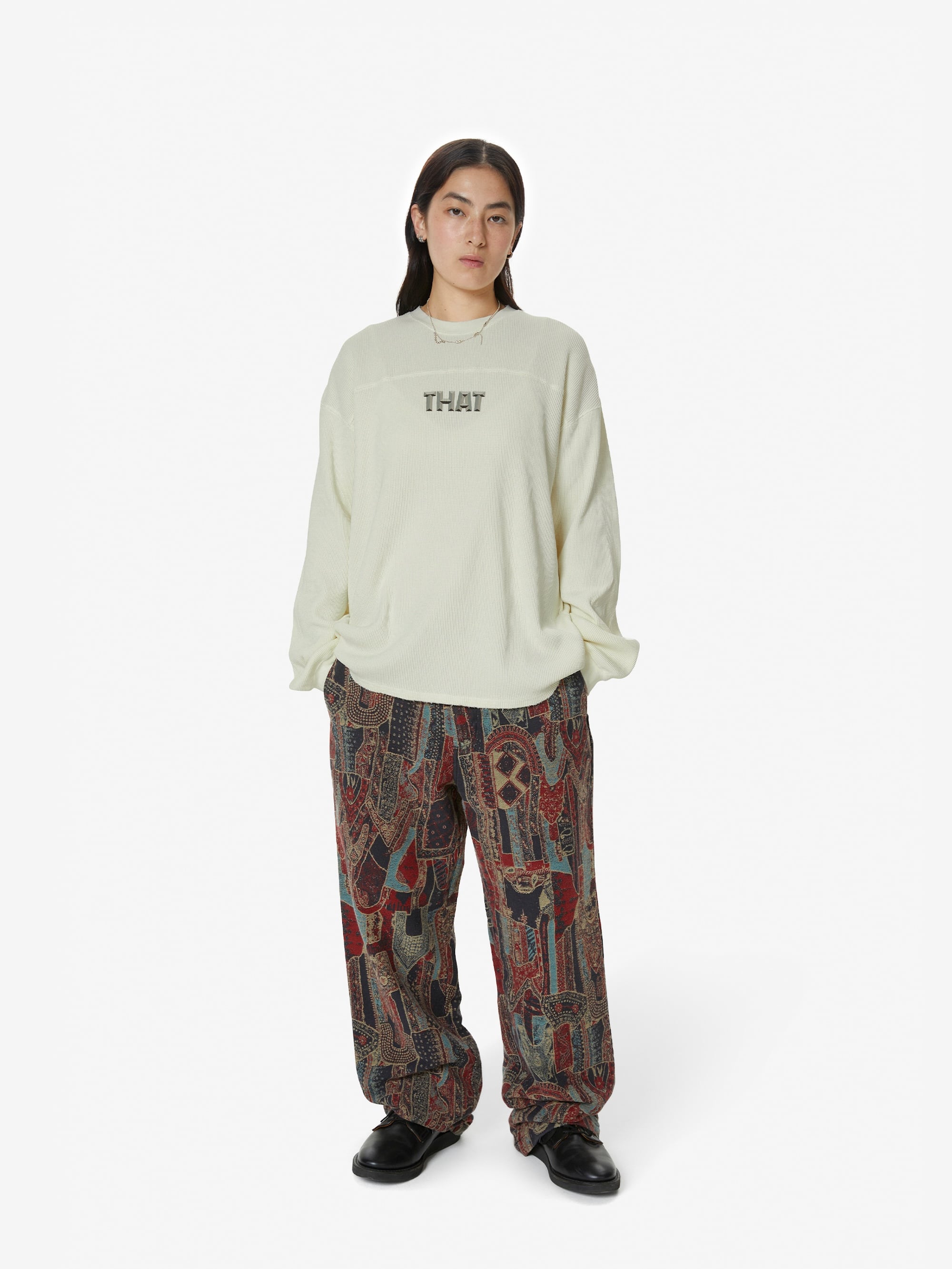 thisisneverthat - THAT Waffle L/S Tee (Ivory) product image 6 | TRAB K-Fashion Australia