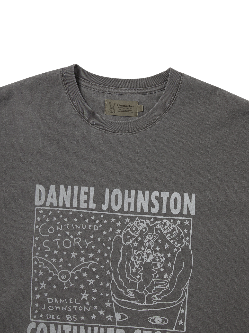 thisisneverthat - TNT Daniel Johnston Continued Story Tee (Charcoal) product image 2 | TRAB K-Fashion Australia