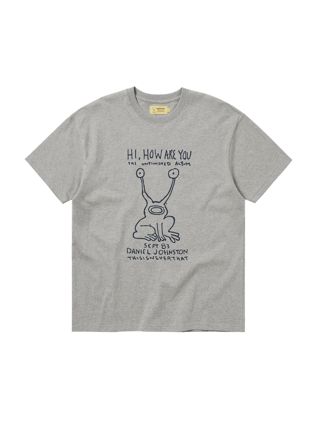 thisisneverthat - TNT Daniel Johnston Frog Tee (Heather Grey) product image 1 | TRAB K-Fashion Australia