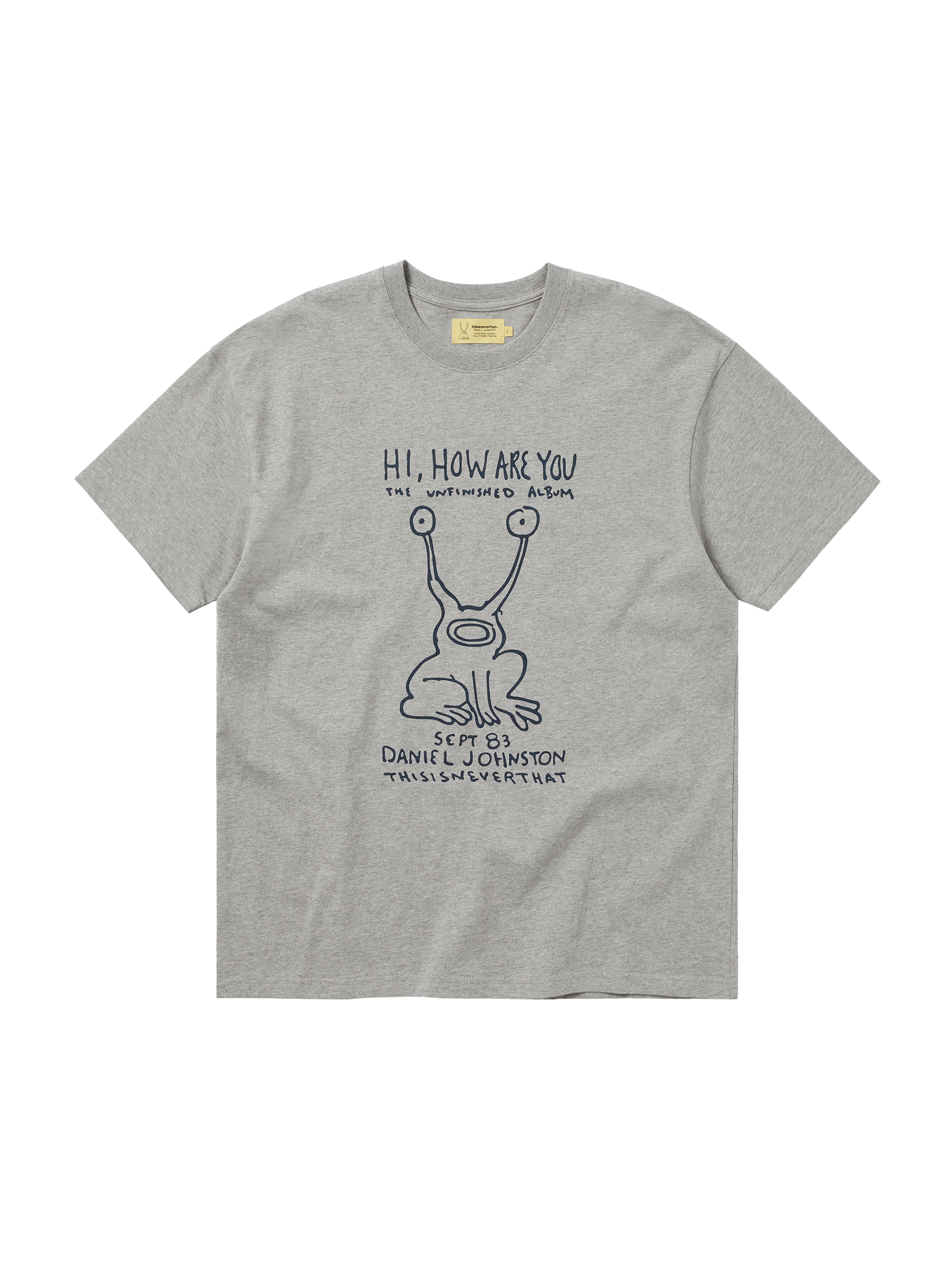 thisisneverthat - TNT Daniel Johnston Frog Tee (Heather Grey) product image 1 | TRAB K-Fashion Australia