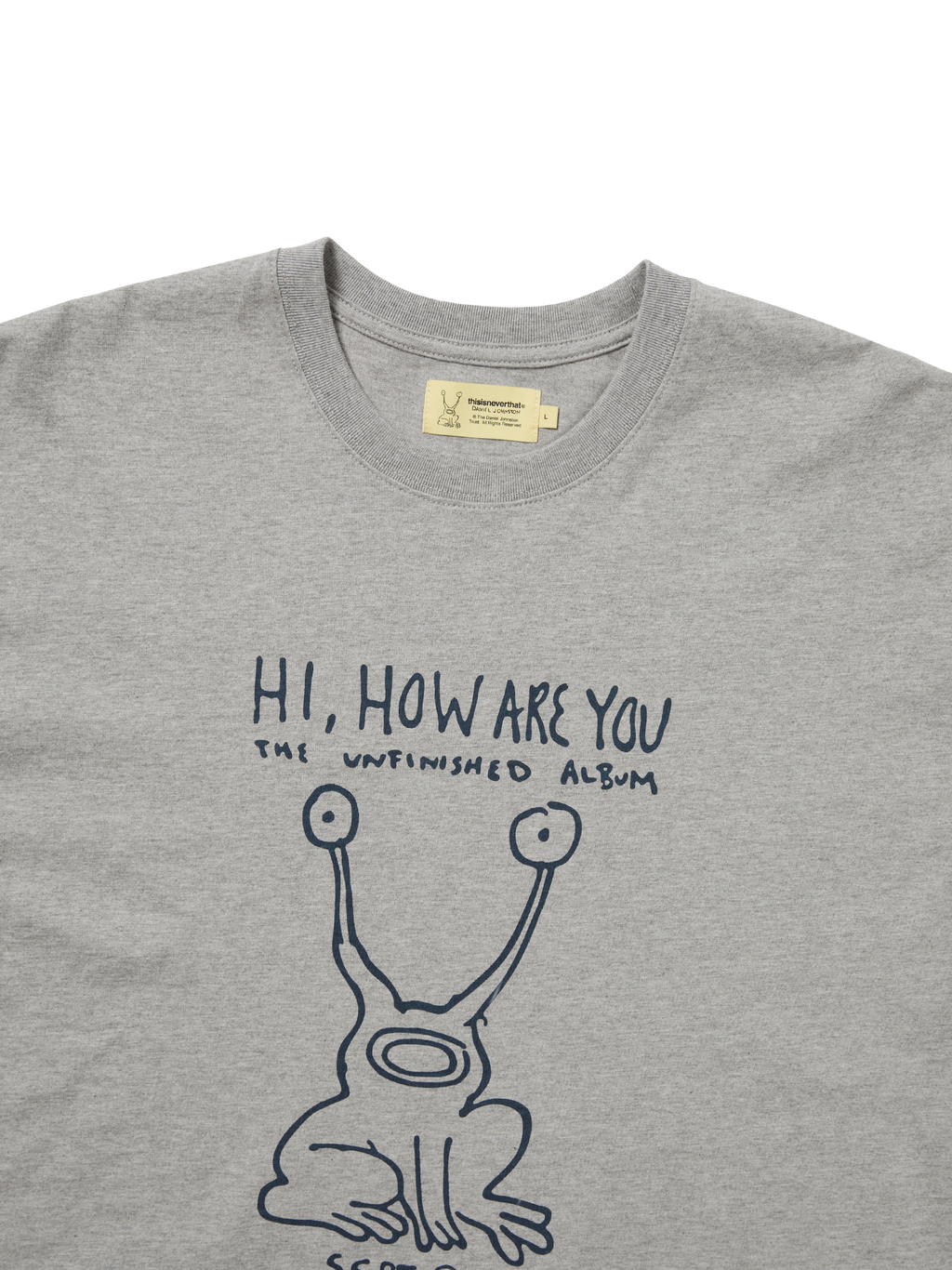 thisisneverthat - TNT Daniel Johnston Frog Tee (Heather Grey) product image 2 | TRAB K-Fashion Australia