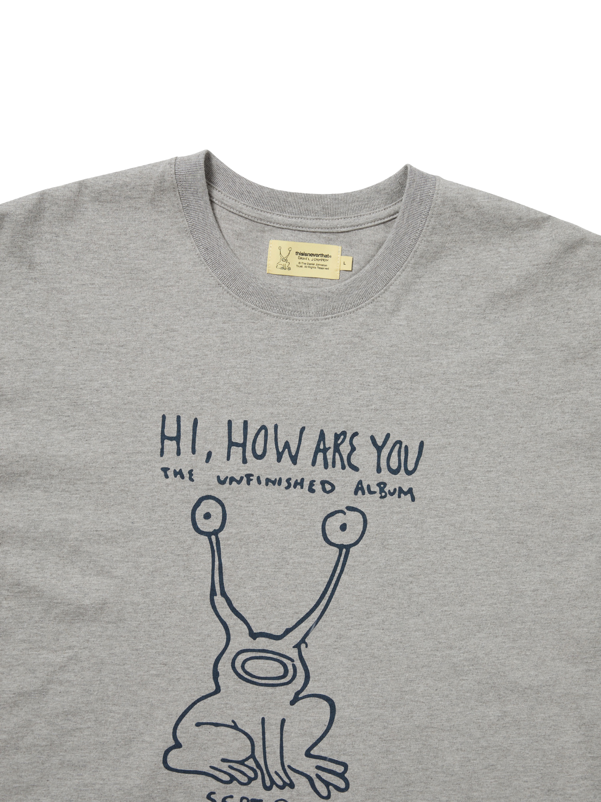 thisisneverthat - TNT Daniel Johnston Frog Tee (Heather Grey) product image 2 | TRAB K-Fashion Australia