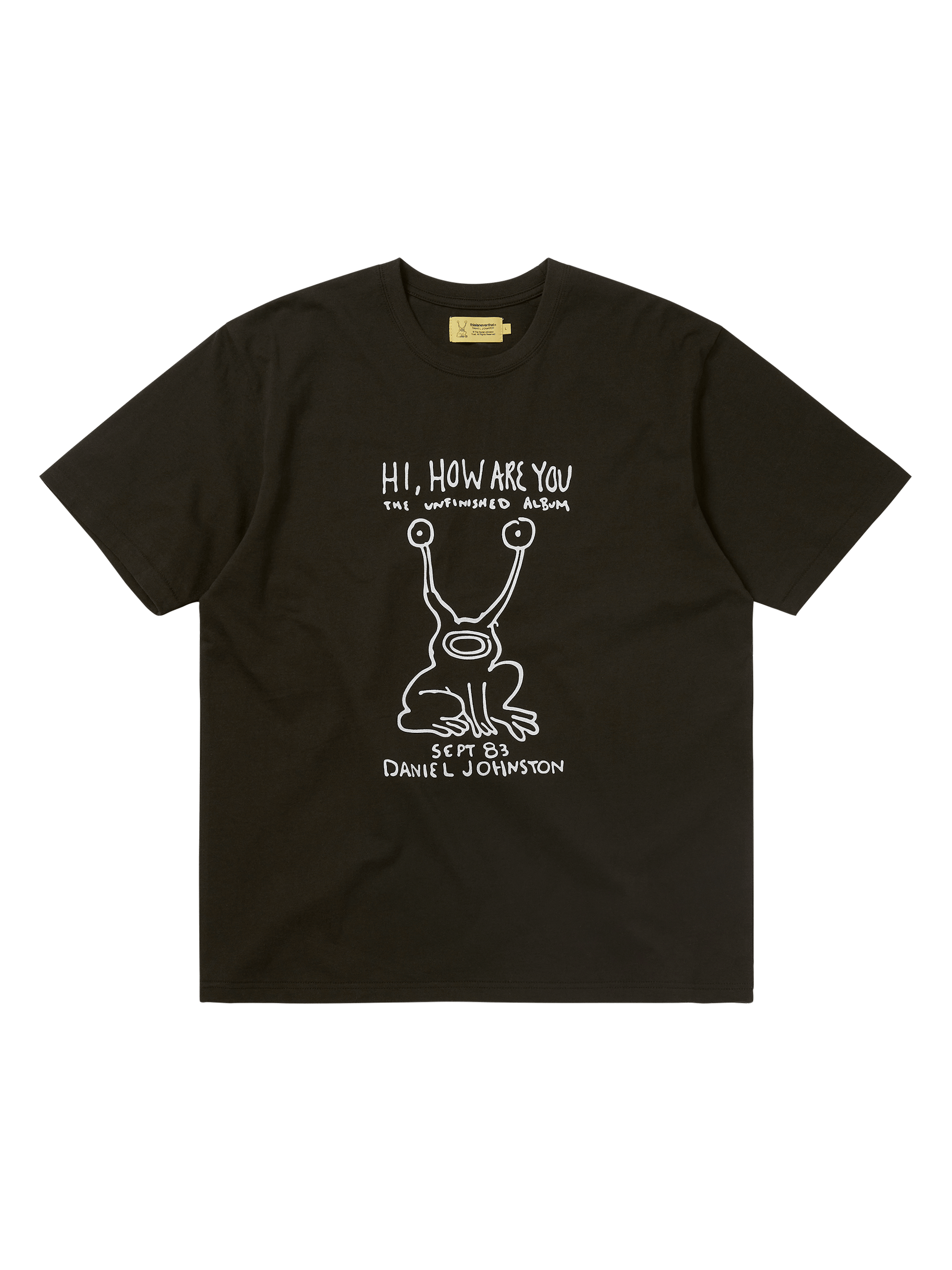 thisisneverthat - TNT Daniel Johnston Frog Tee Off (Black) product image 1 | TRAB K-Fashion Australia