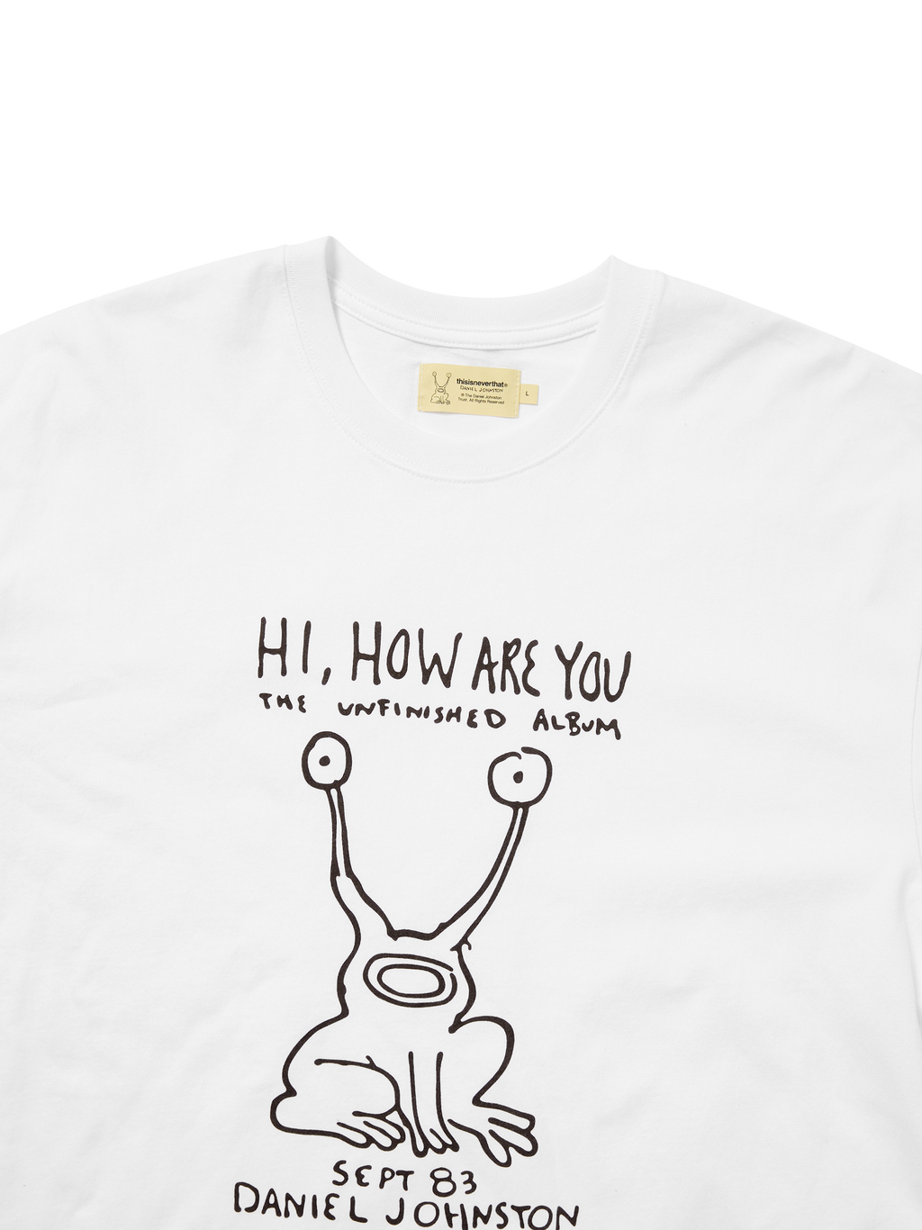 thisisneverthat - TNT Daniel Johnston Frog Tee (White) product image 2 | TRAB K-Fashion Australia