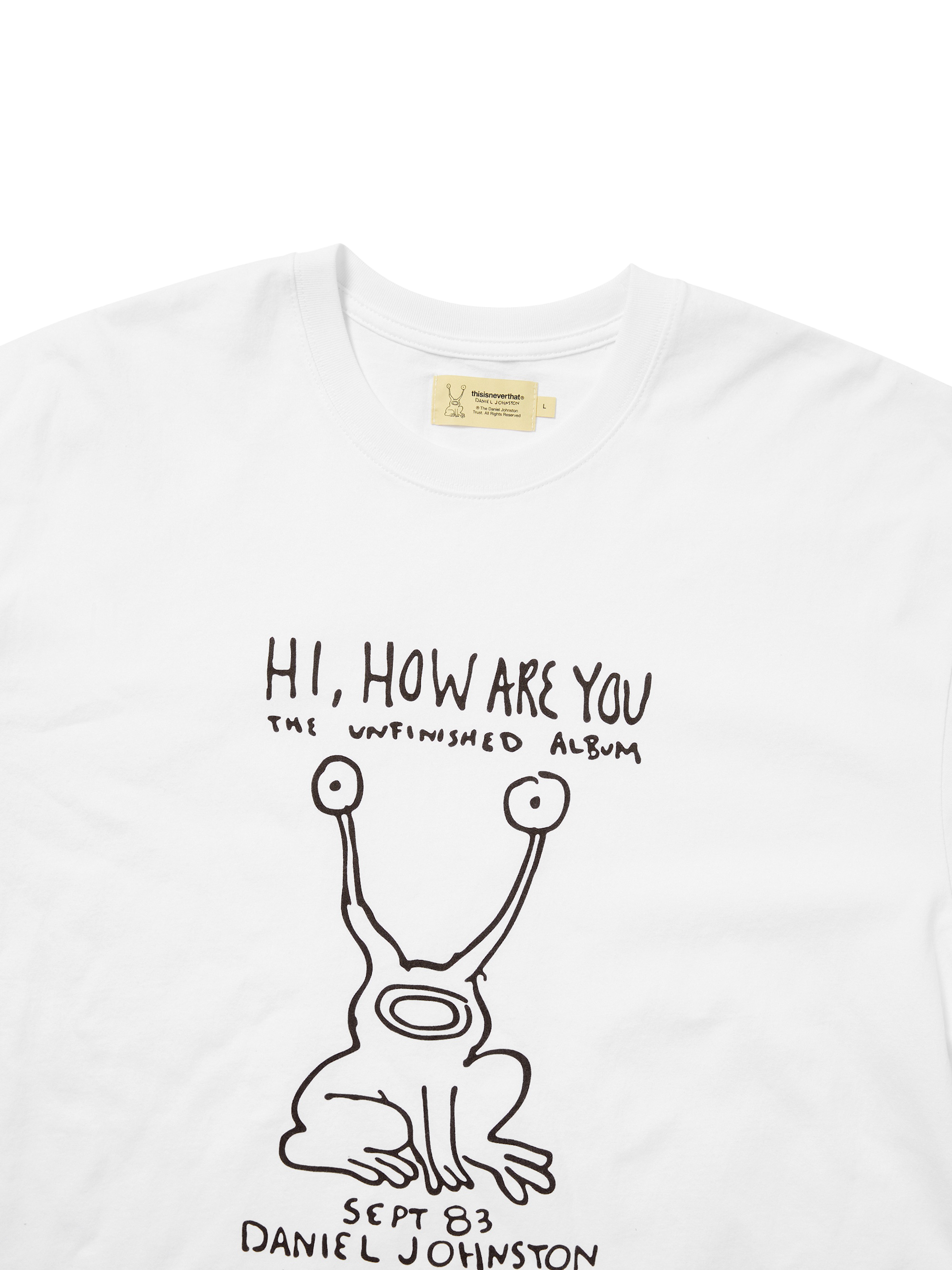 thisisneverthat - TNT Daniel Johnston Frog Tee (White) product image 2 | TRAB K-Fashion Australia