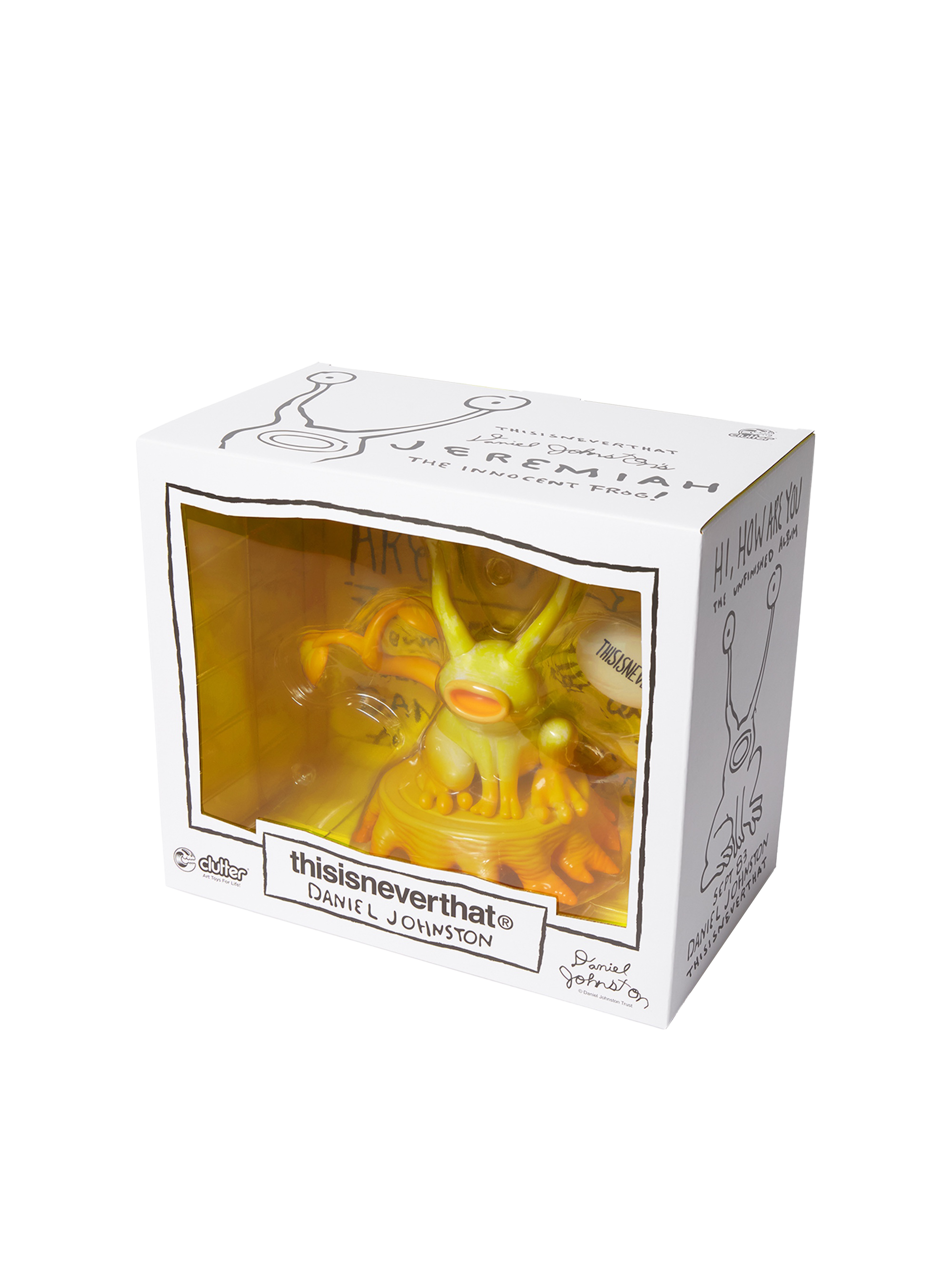 thisisneverthat - TNT Daniel Johnston Jeremiah the Innocent Frog Vinyl Sculpture (Yellow) product image 8 | TRAB K-Fashion Australia