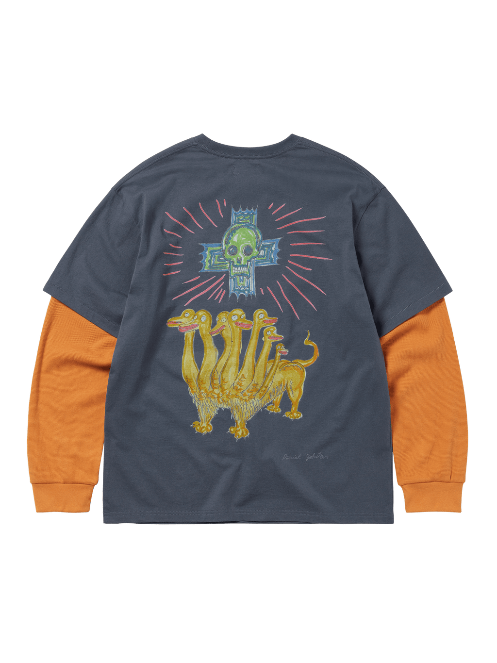 thisisneverthat - TNT Daniel Johnston Layered L/S Tee Warm (Blue) product image 3 | TRAB K-Fashion Australia