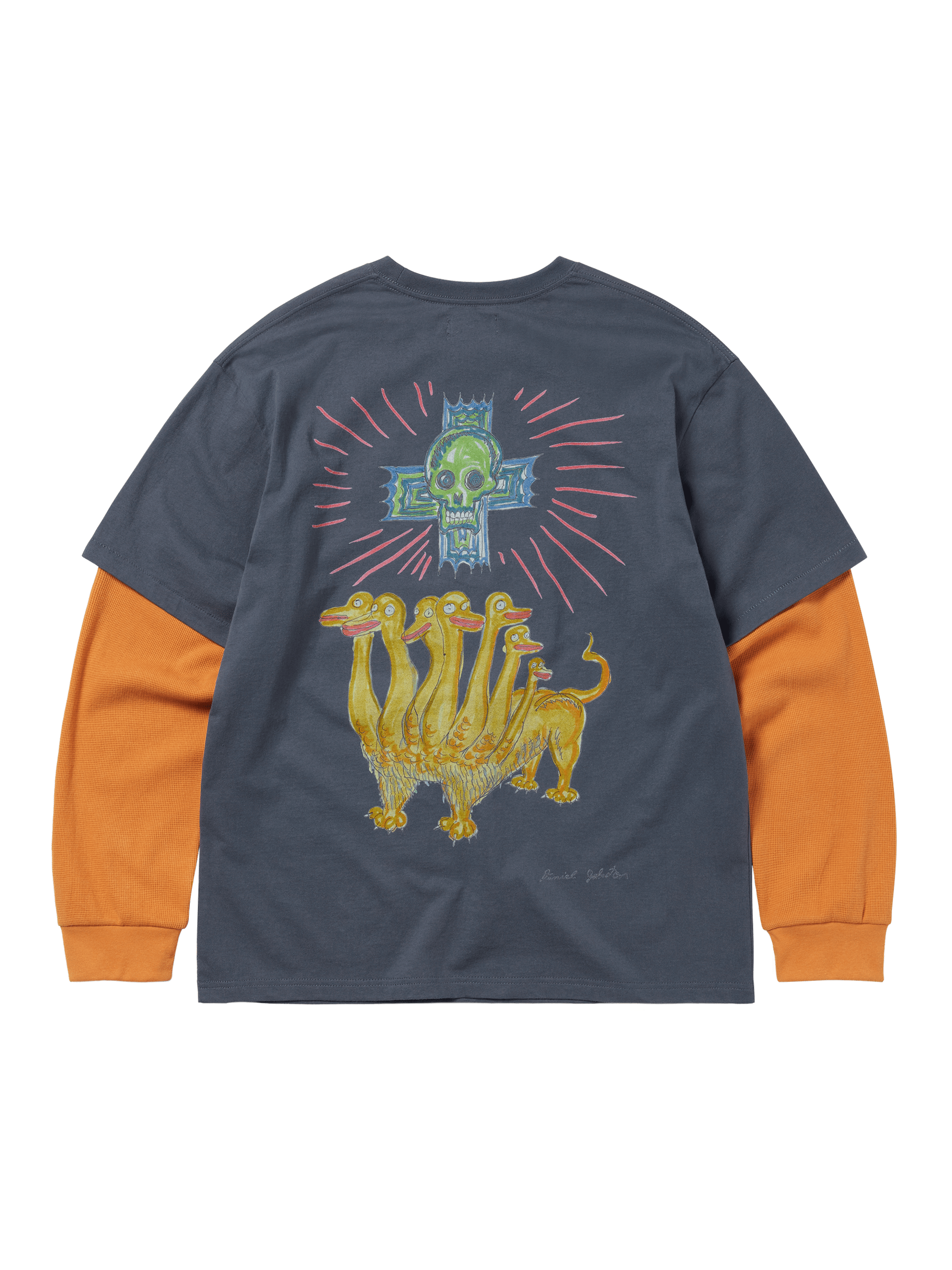 thisisneverthat - TNT Daniel Johnston Layered L/S Tee Warm (Blue) product image 3 | TRAB K-Fashion Australia