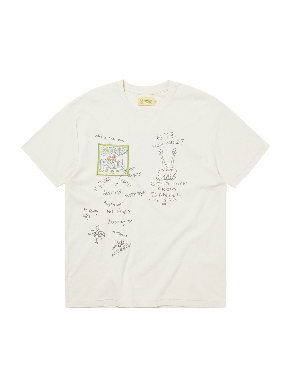 thisisneverthat - TNT Daniel Johnston SONGS of PAIN Faded Tee (Natural) product image 1 | TRAB K-Fashion Australia