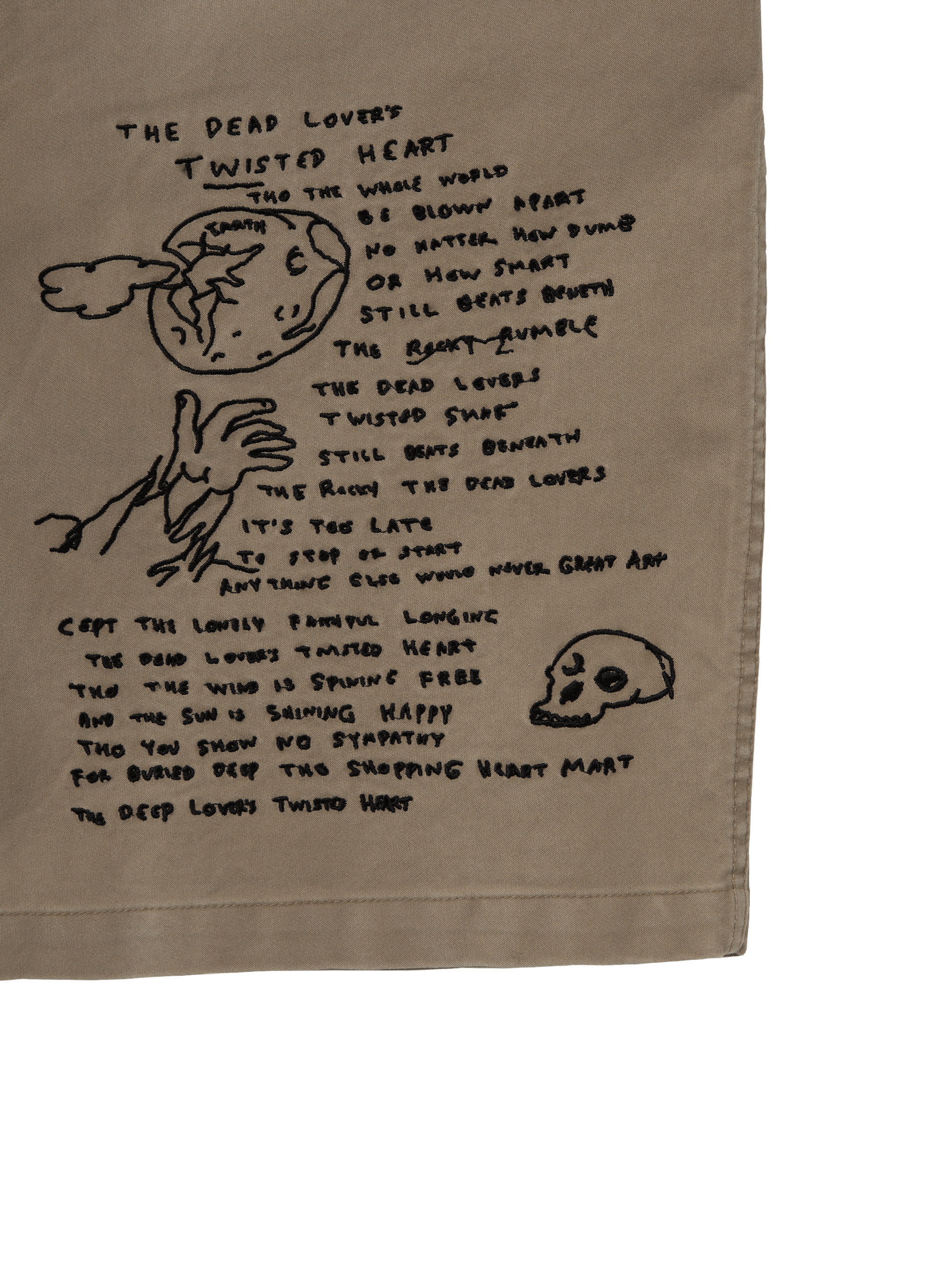 thisisneverthat - TNT Daniel Johnston Washed Short (khaki) product image 4 | TRAB K-Fashion Australia