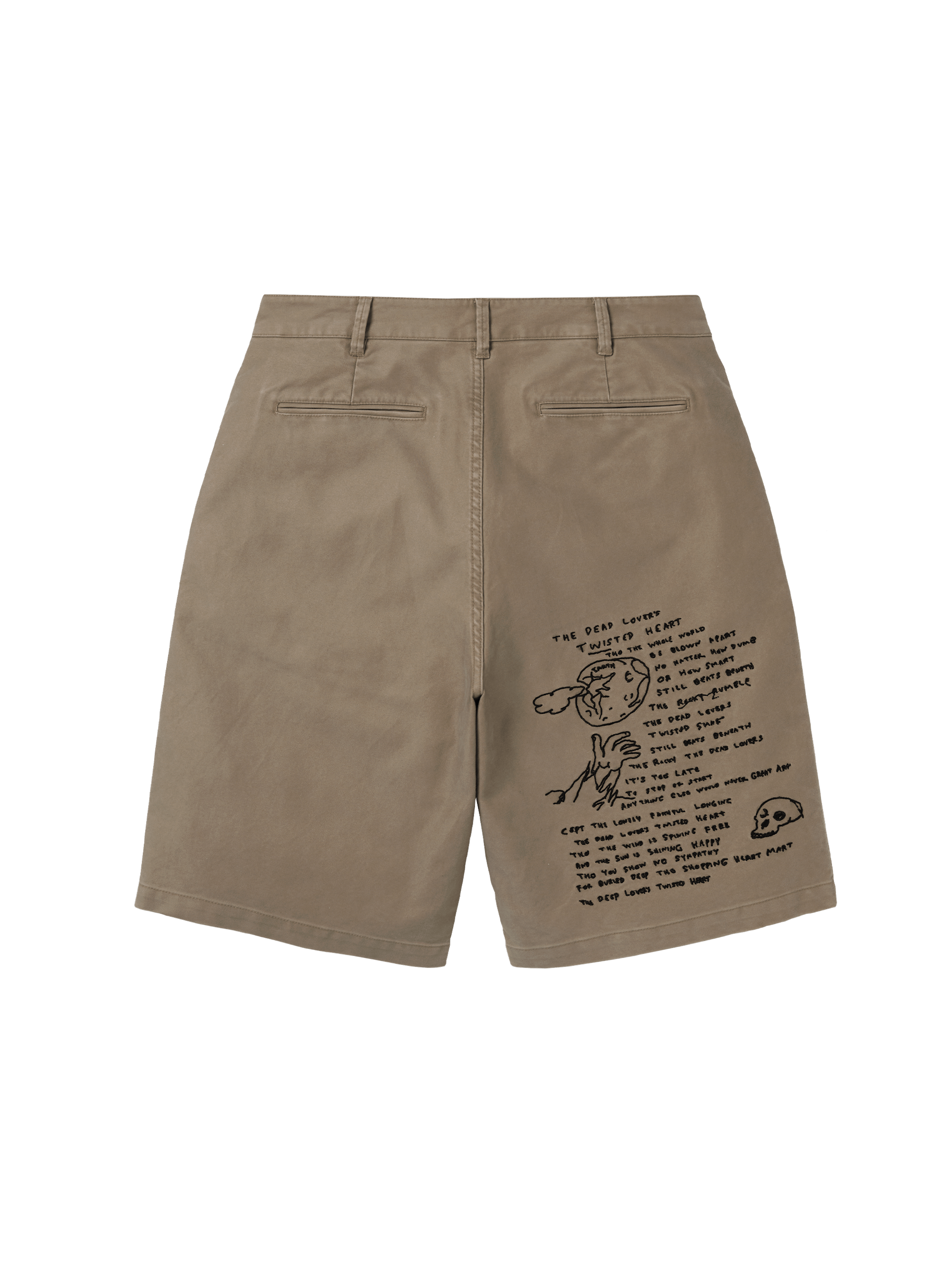 thisisneverthat - TNT Daniel Johnston Washed Short (khaki) product image 5 | TRAB K-Fashion Australia