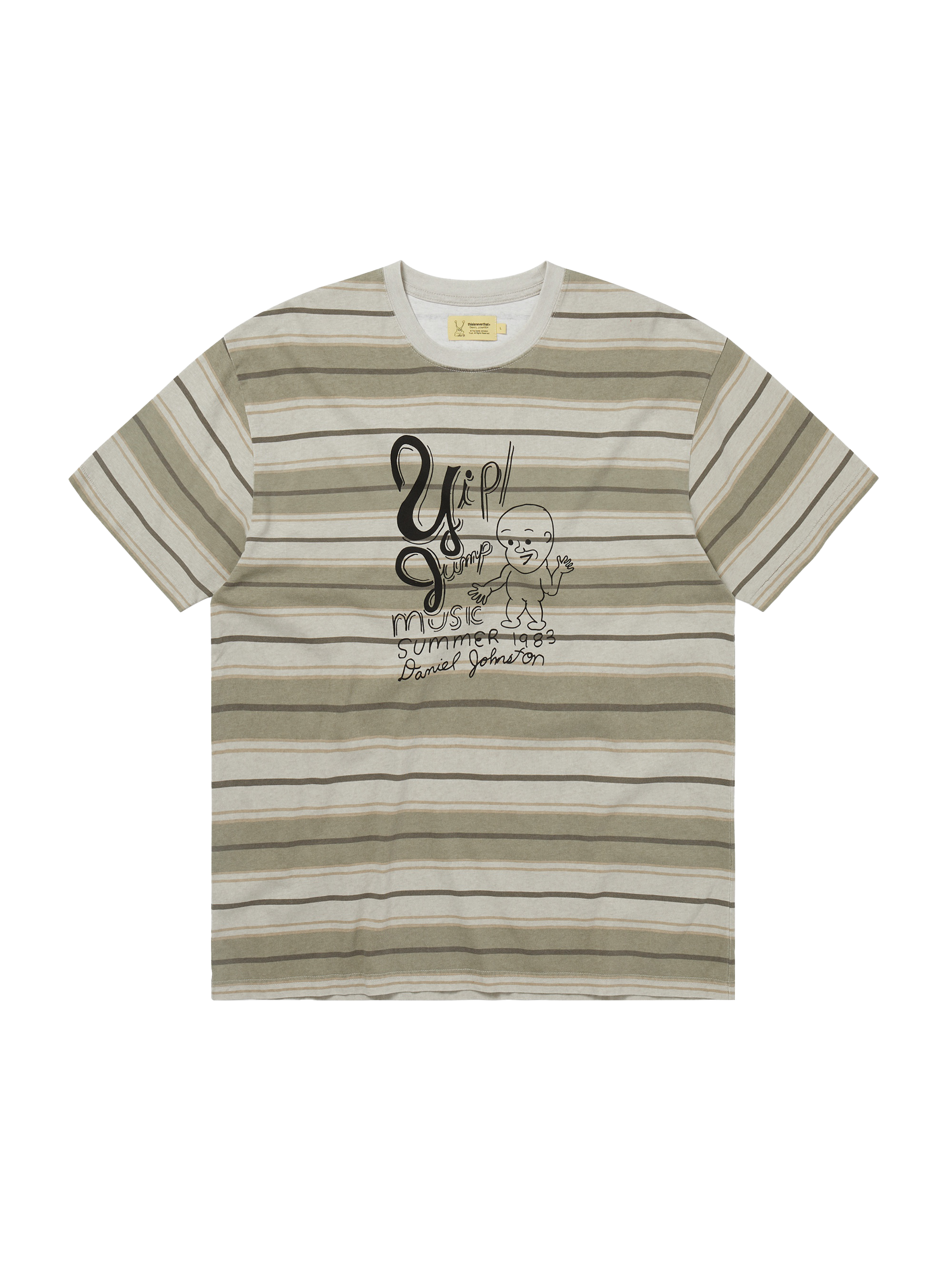 thisisneverthat - TNT Daniel Johnston Yip Jump Striped Tee (Beige) product image 1 | TRAB K-Fashion Australia