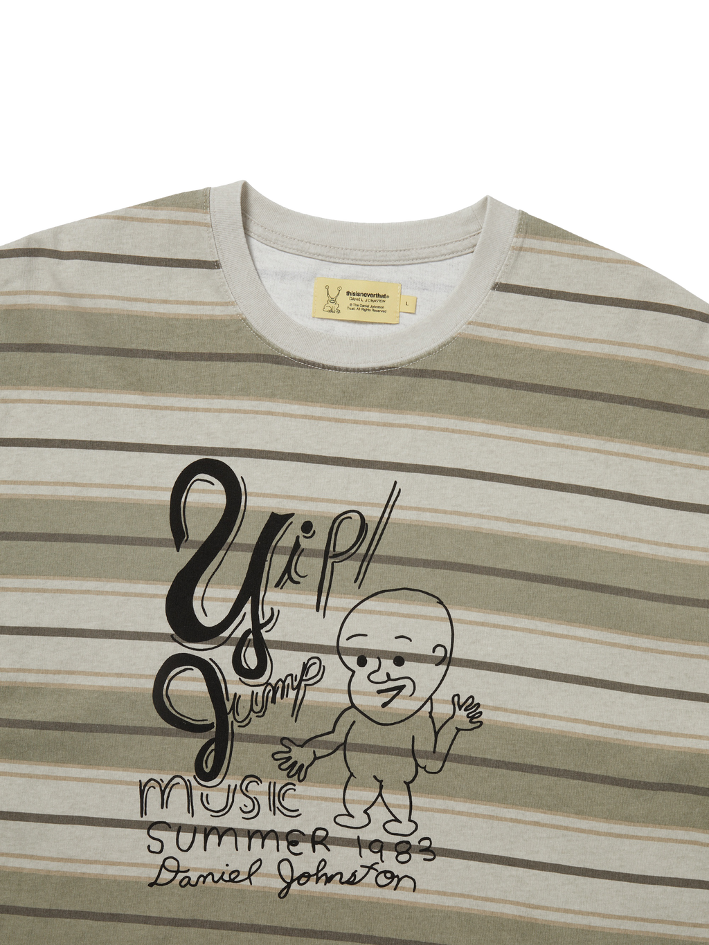 thisisneverthat - TNT Daniel Johnston Yip Jump Striped Tee (Beige) product image 2 | TRAB K-Fashion Australia