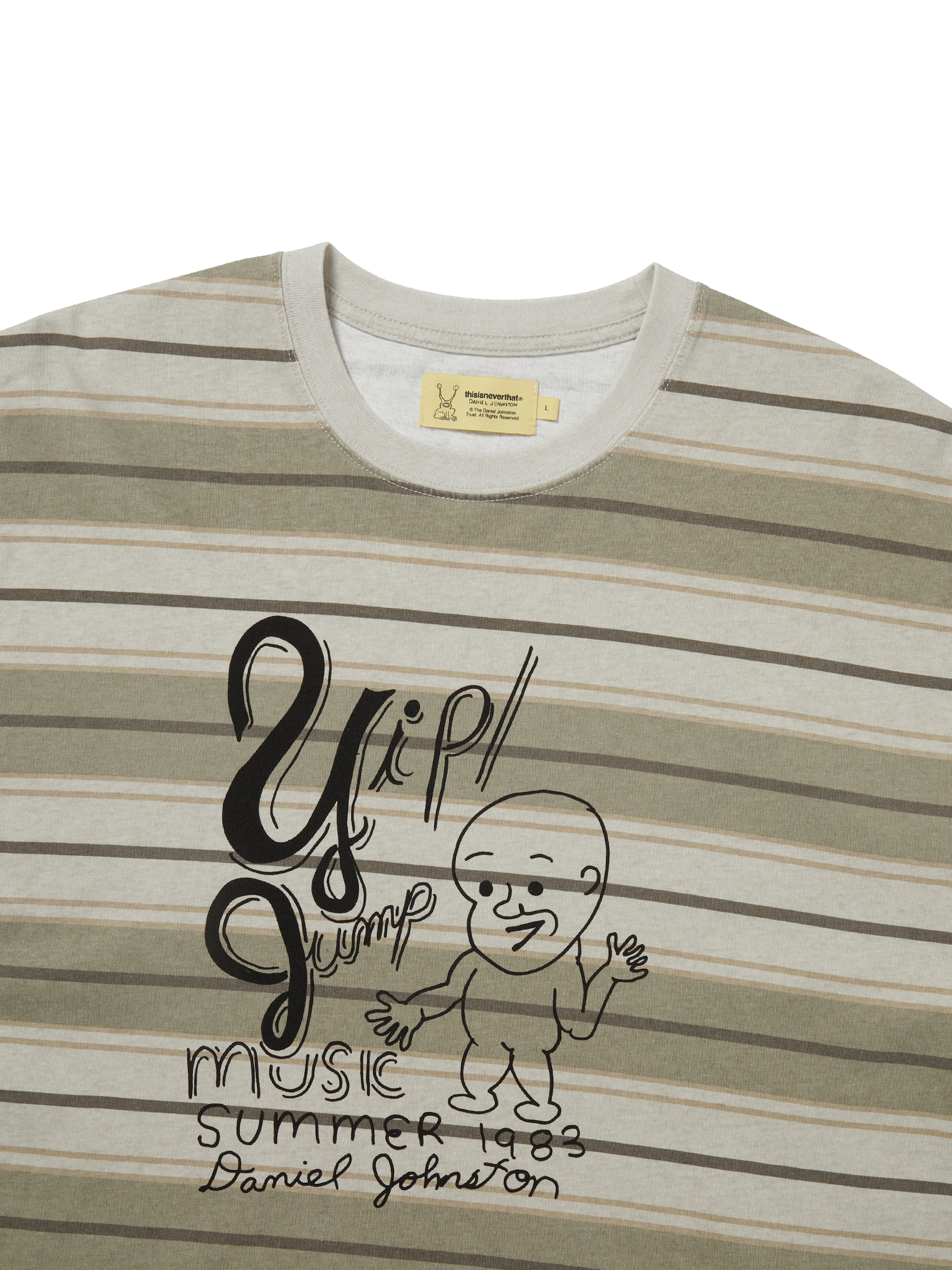 thisisneverthat - TNT Daniel Johnston Yip Jump Striped Tee (Beige) product image 2 | TRAB K-Fashion Australia